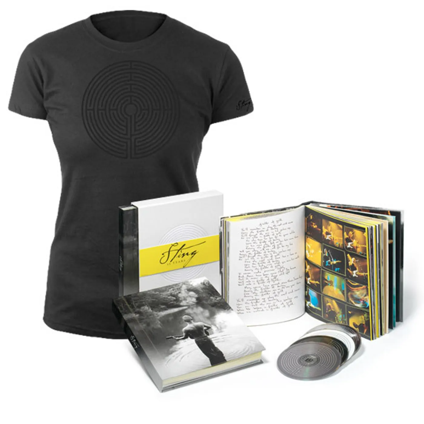 Sting NEW - BOX SET & WOMEN’S BLACK LABYRINTH TEE  BUNDLE SPECIAL - $139.95