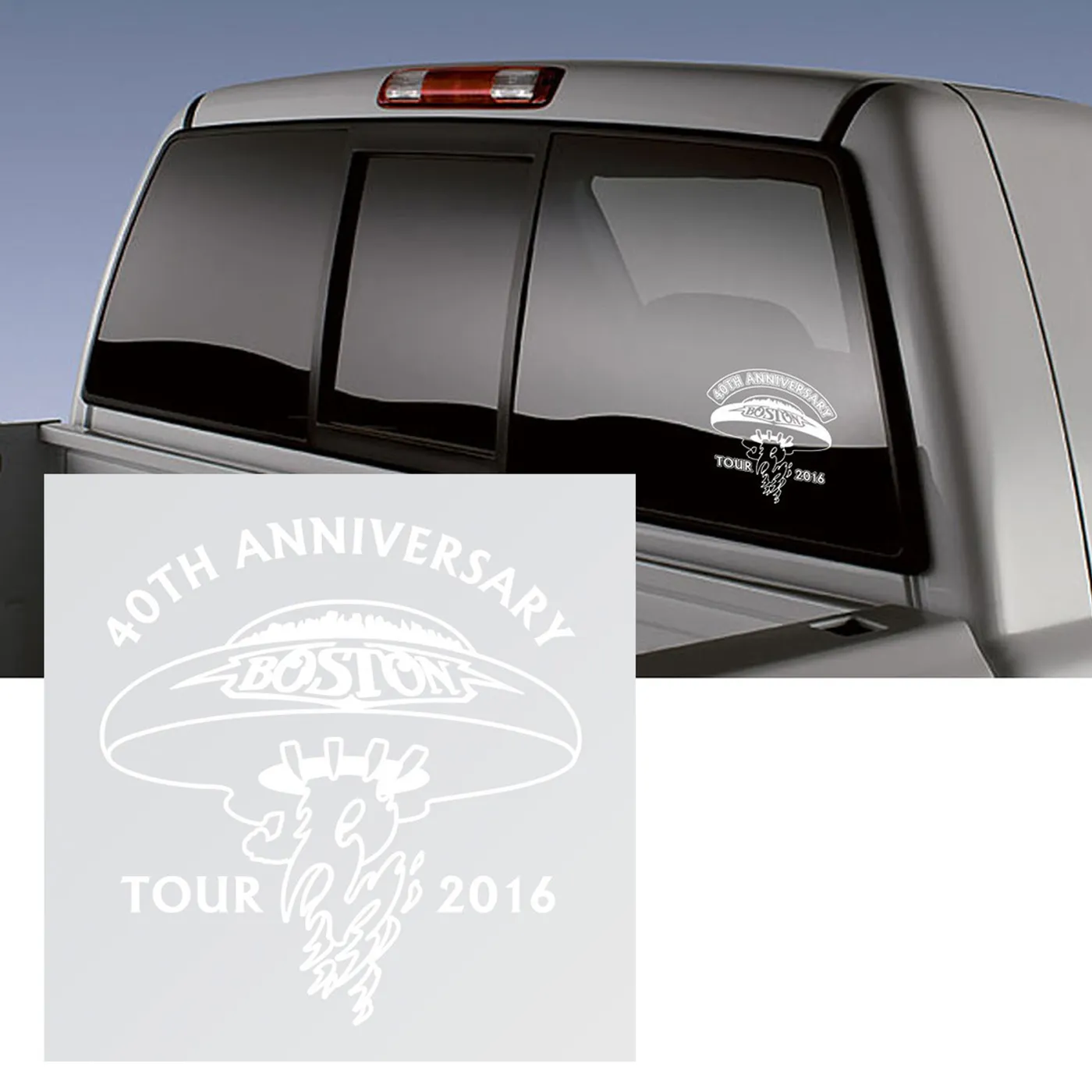 Boston 40th Anniversary 2016 Tour Logo Windo Sticker