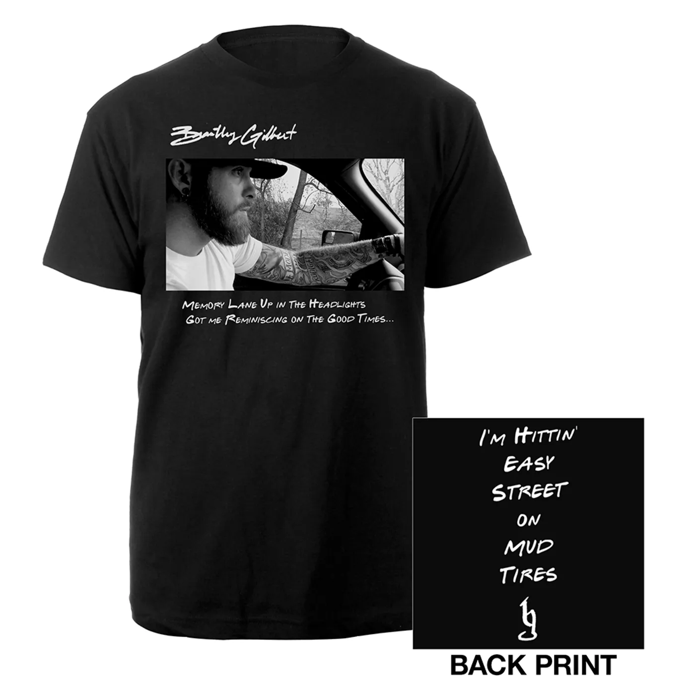 Brantley Gilbert Dirt Road Anthem lyric photo tee