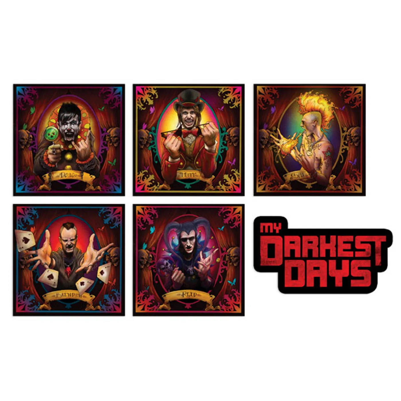 My Darkest Days Portrait Sticker Pack