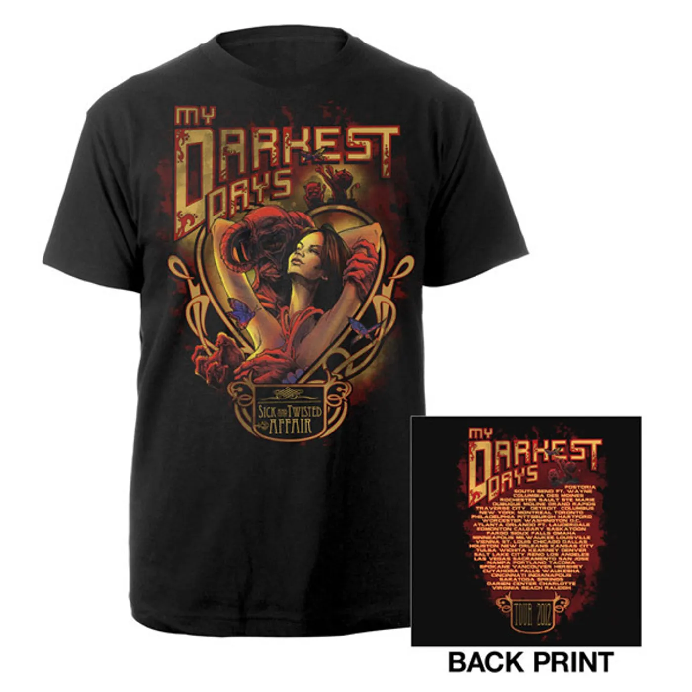 My Darkest Days Sick And Twisted Affair Tour Tee