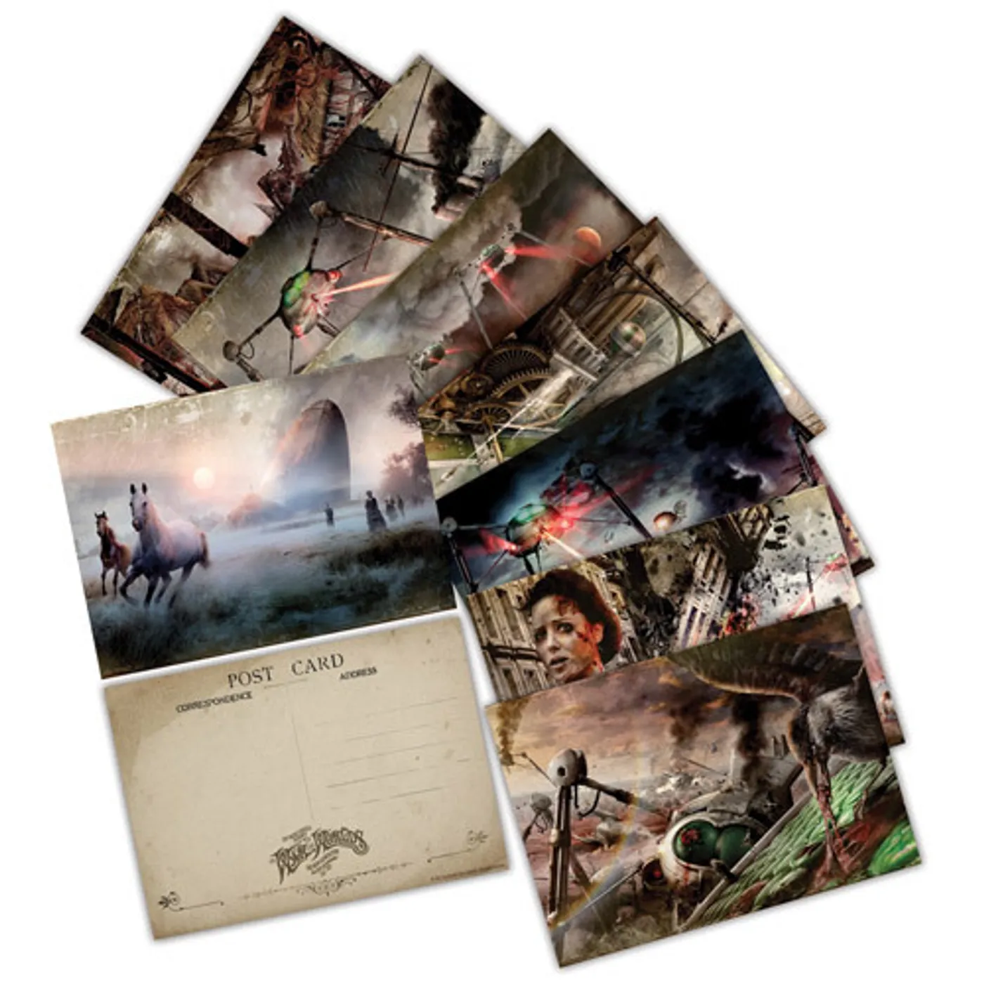 The War Of The Worlds TWOTW Set of 8 Postcards