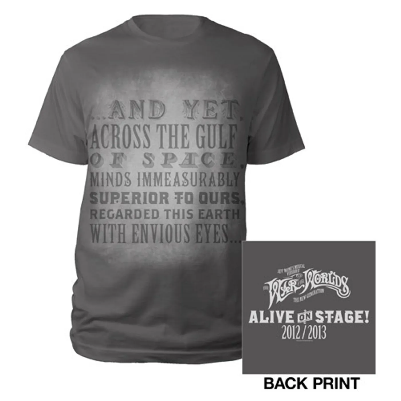 The War Of The Worlds TWOTW Charcoal Across The Gulf T-shirt