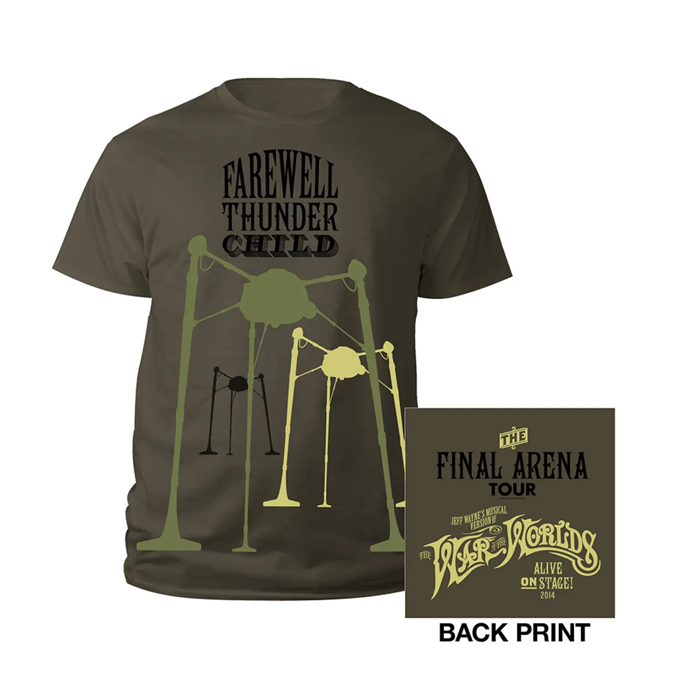 The War Of The Worlds MFM Military Green Kids 2014 T-shirt