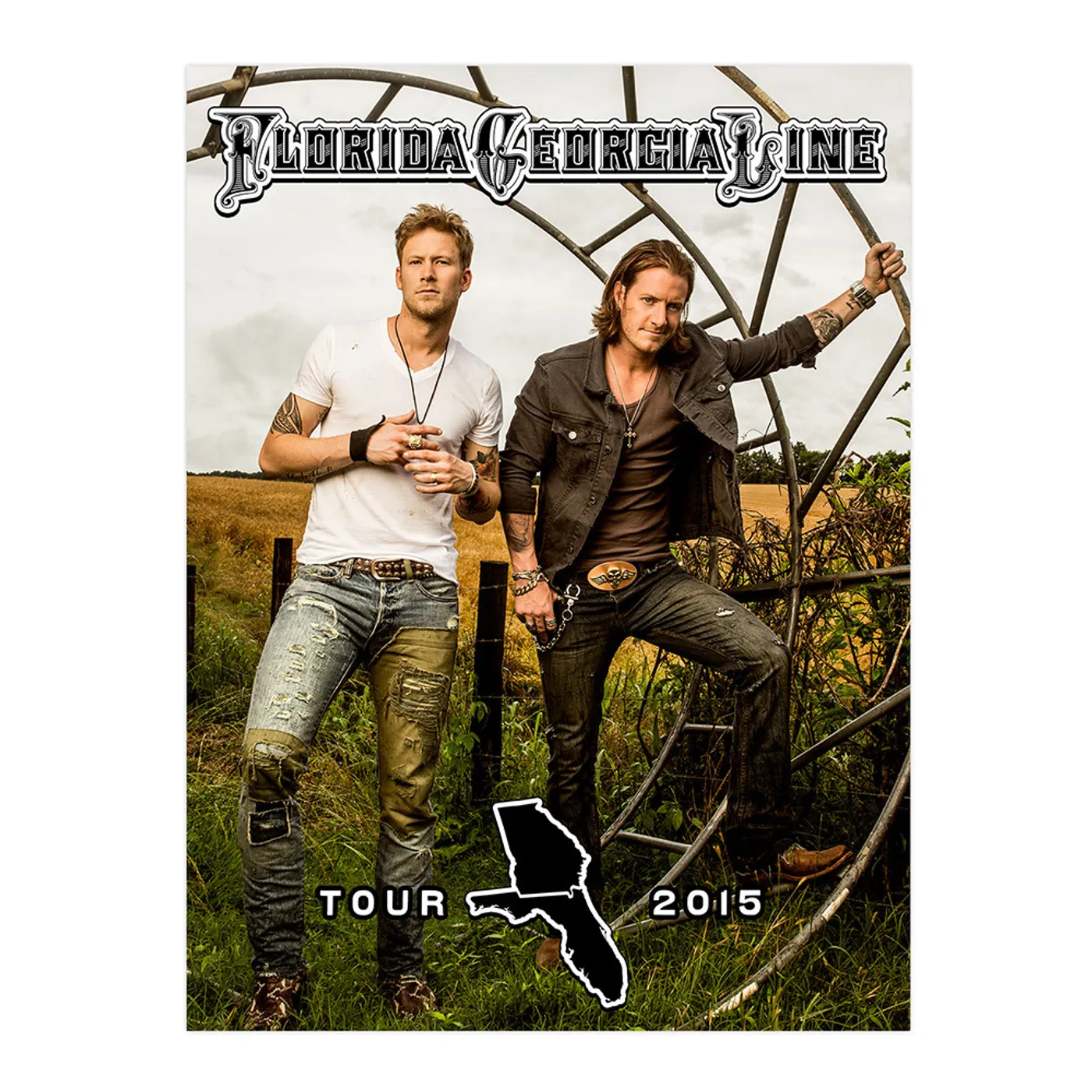 Florida Georgia Line Tour 2015 Farmland Poster