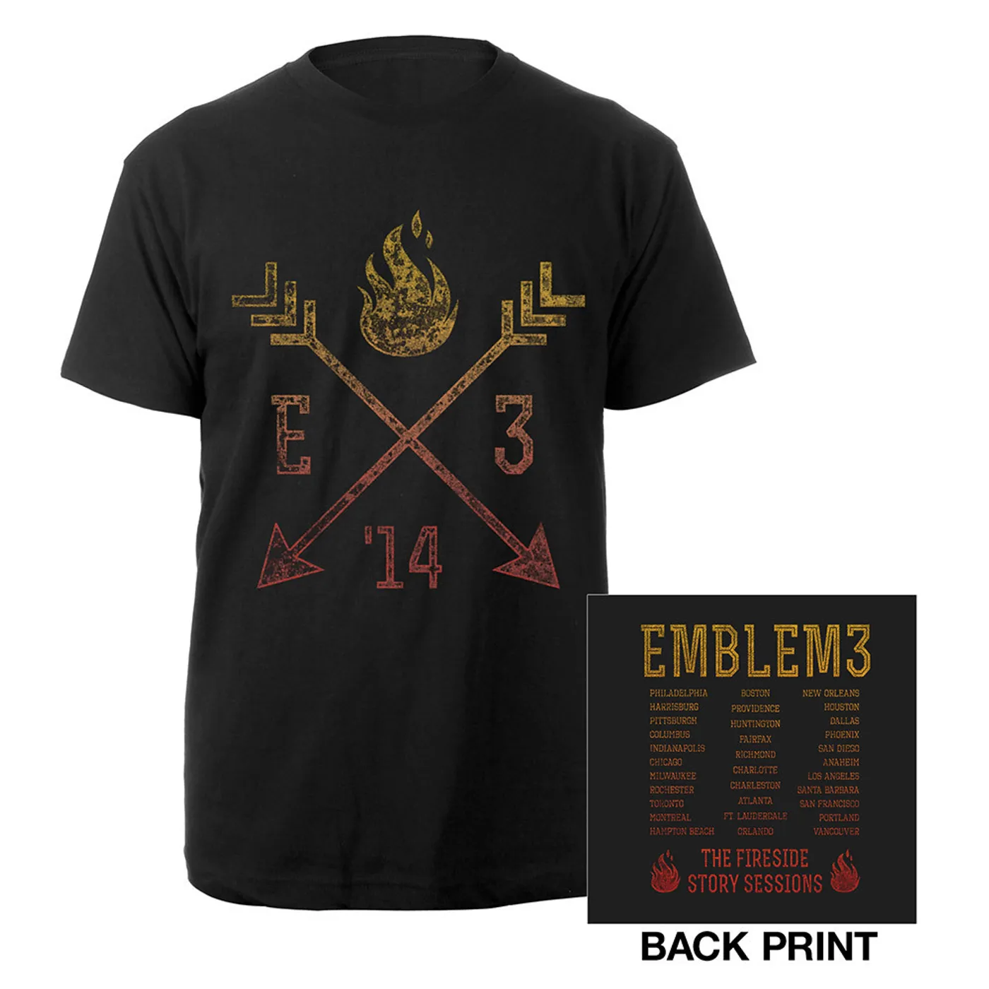 Emblem3 The Fireside Story Sessions Arrows Tee