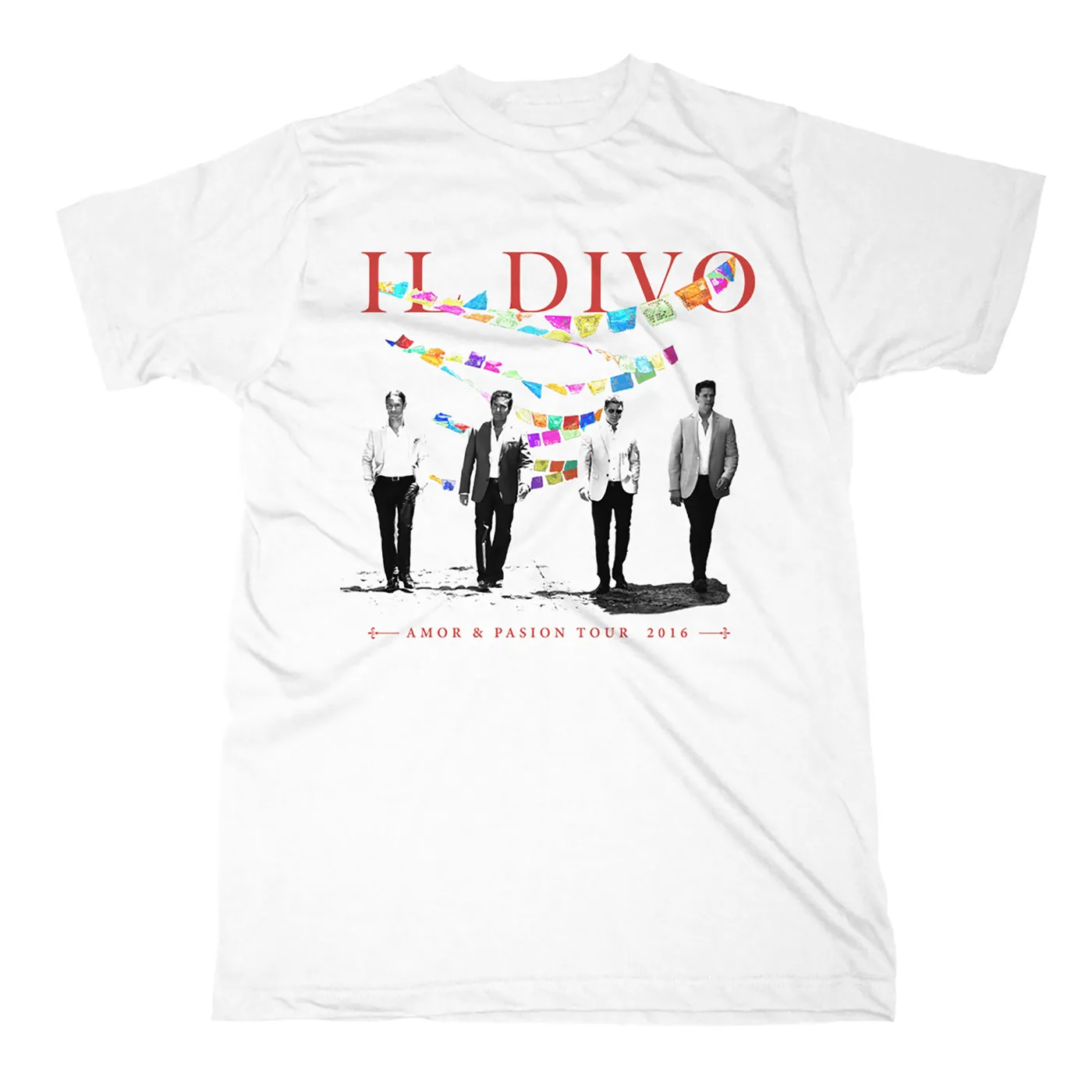 Il Divo Bunting/US Tour 2016 White T-shirt