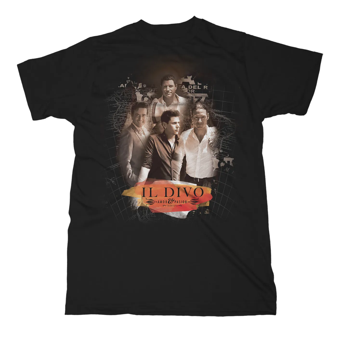 Il Divo Four Photo/US Tour 2016 Black T-shirt
