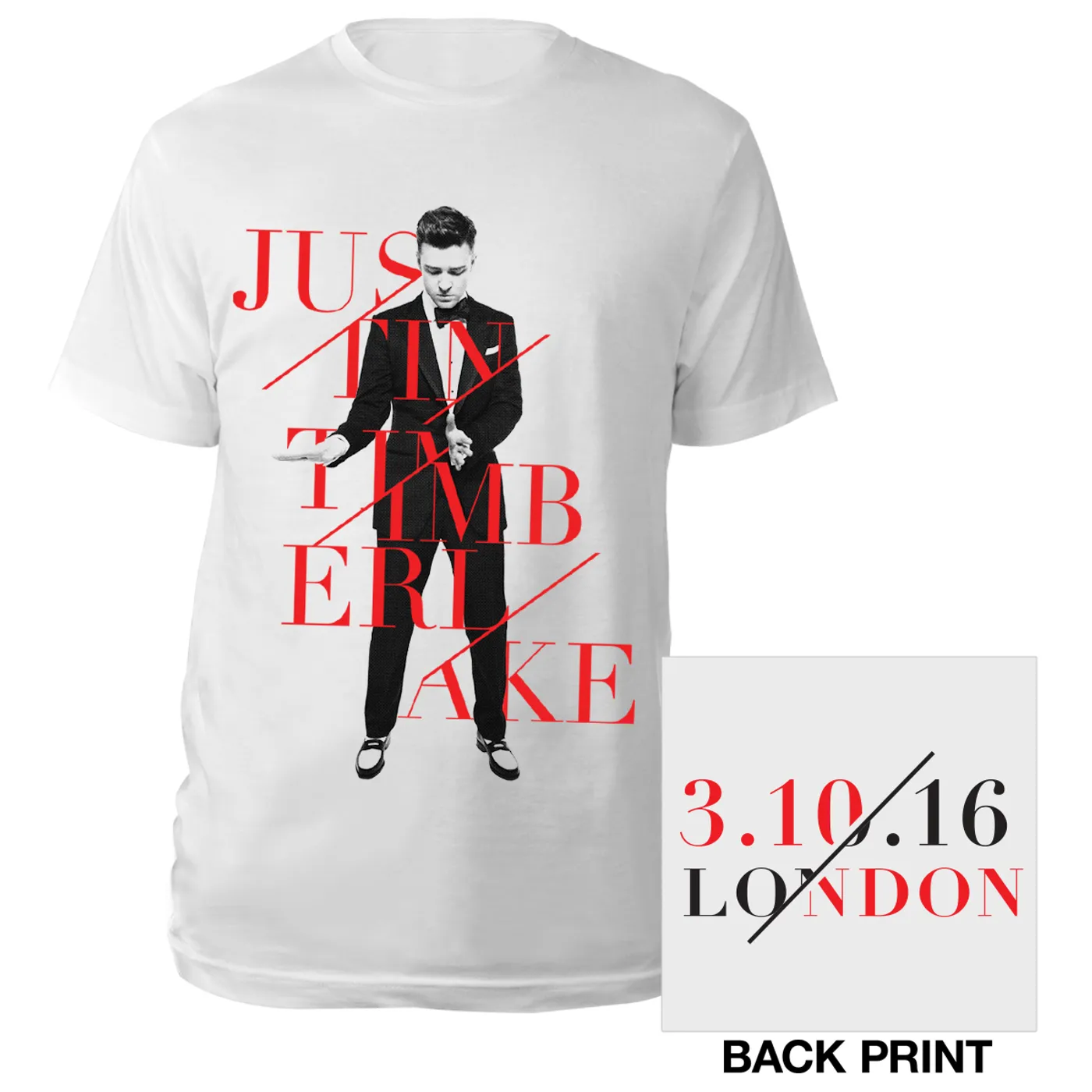Justin Timberlake White London Tour Tee