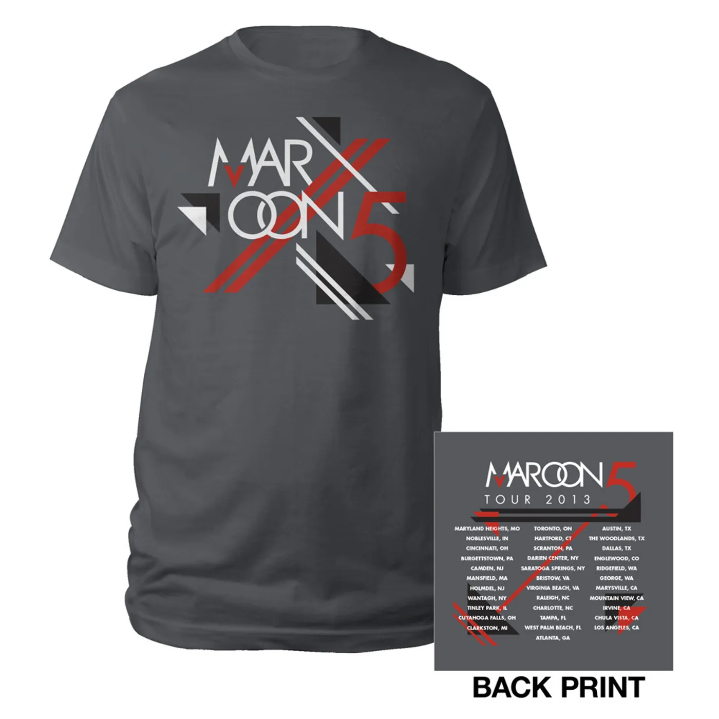 Maroon 5 Official 2013 Summer Tour Tee*