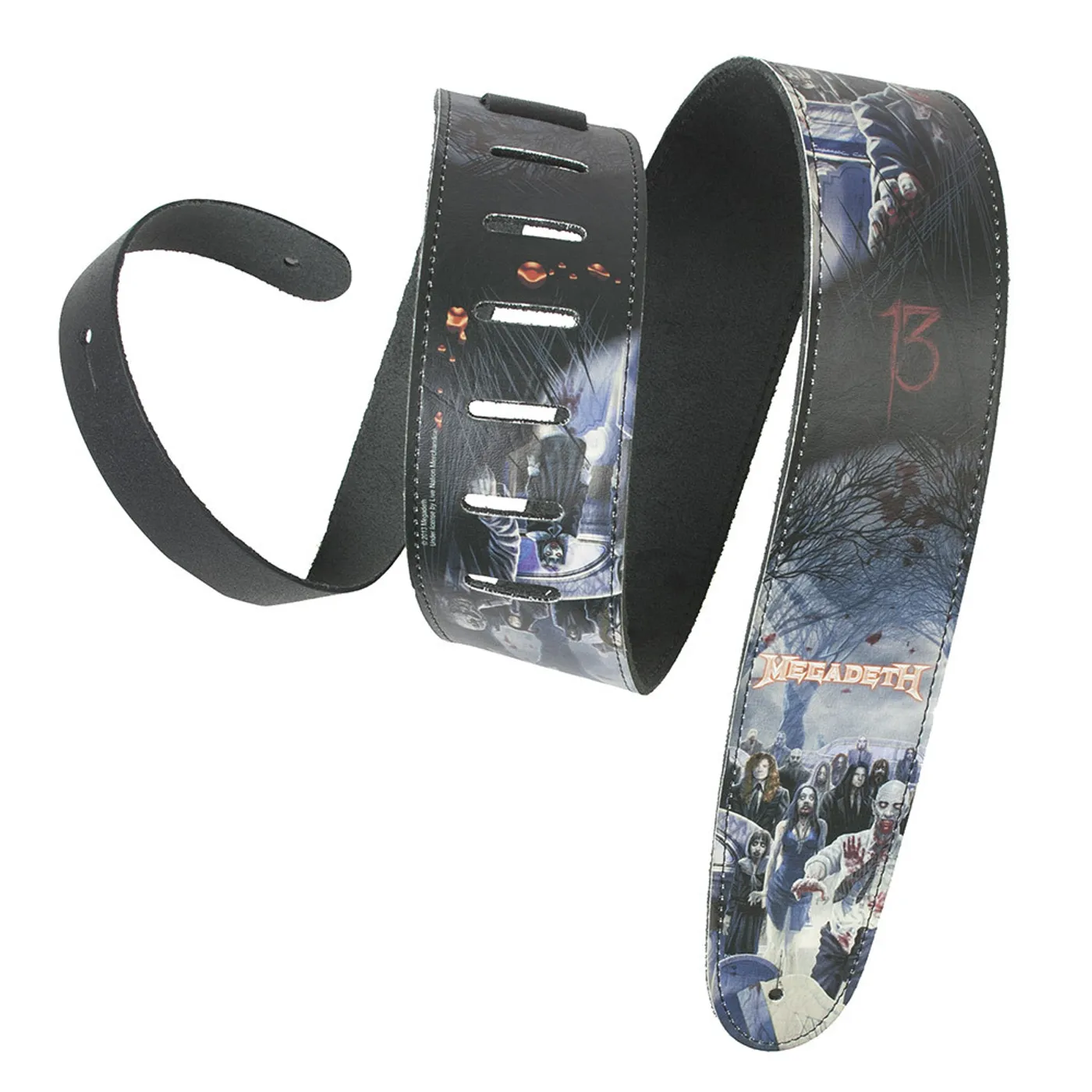 Megadeth Adjustable Leather Guitar Strap