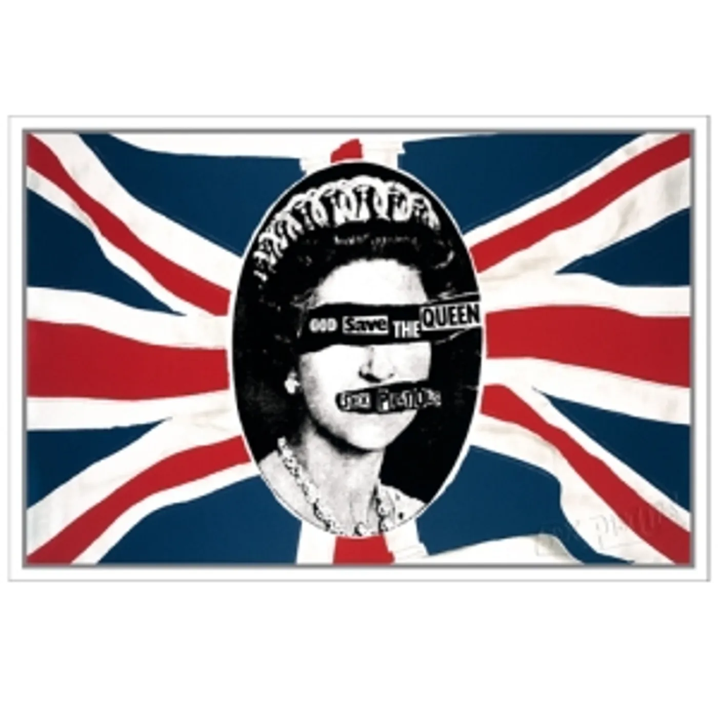 Sex Pistols God Save The Queen Flag Lithograph. Limited Collector's Edition