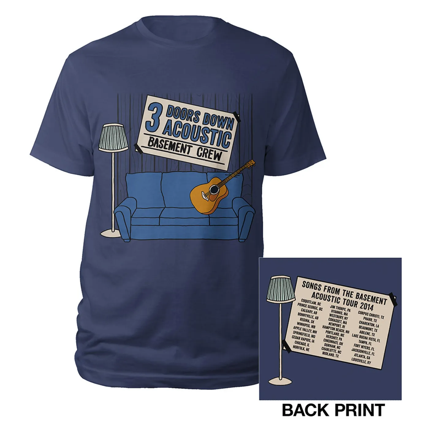 3 Doors Down Acoustic Summer Tour 2014 Tee