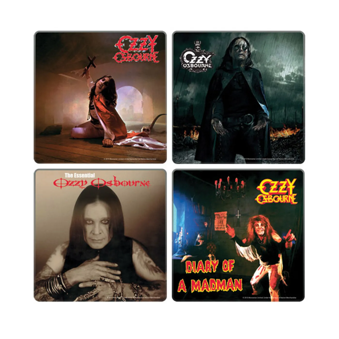 Ozzy Osbourne 4pc. Wood Coaster Set