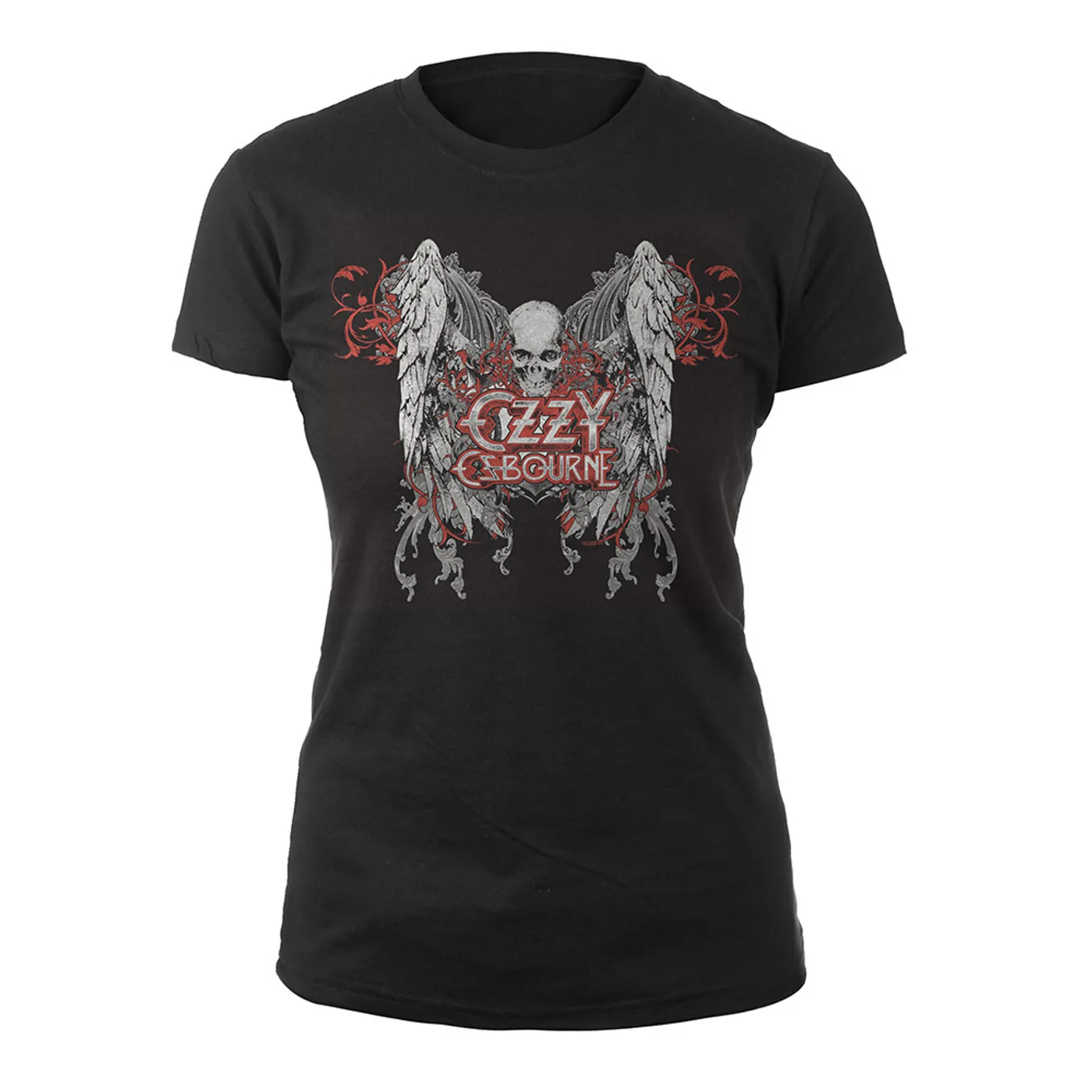 Ozzy Osbourne Ozzy Skull & Wings Ladies Tee