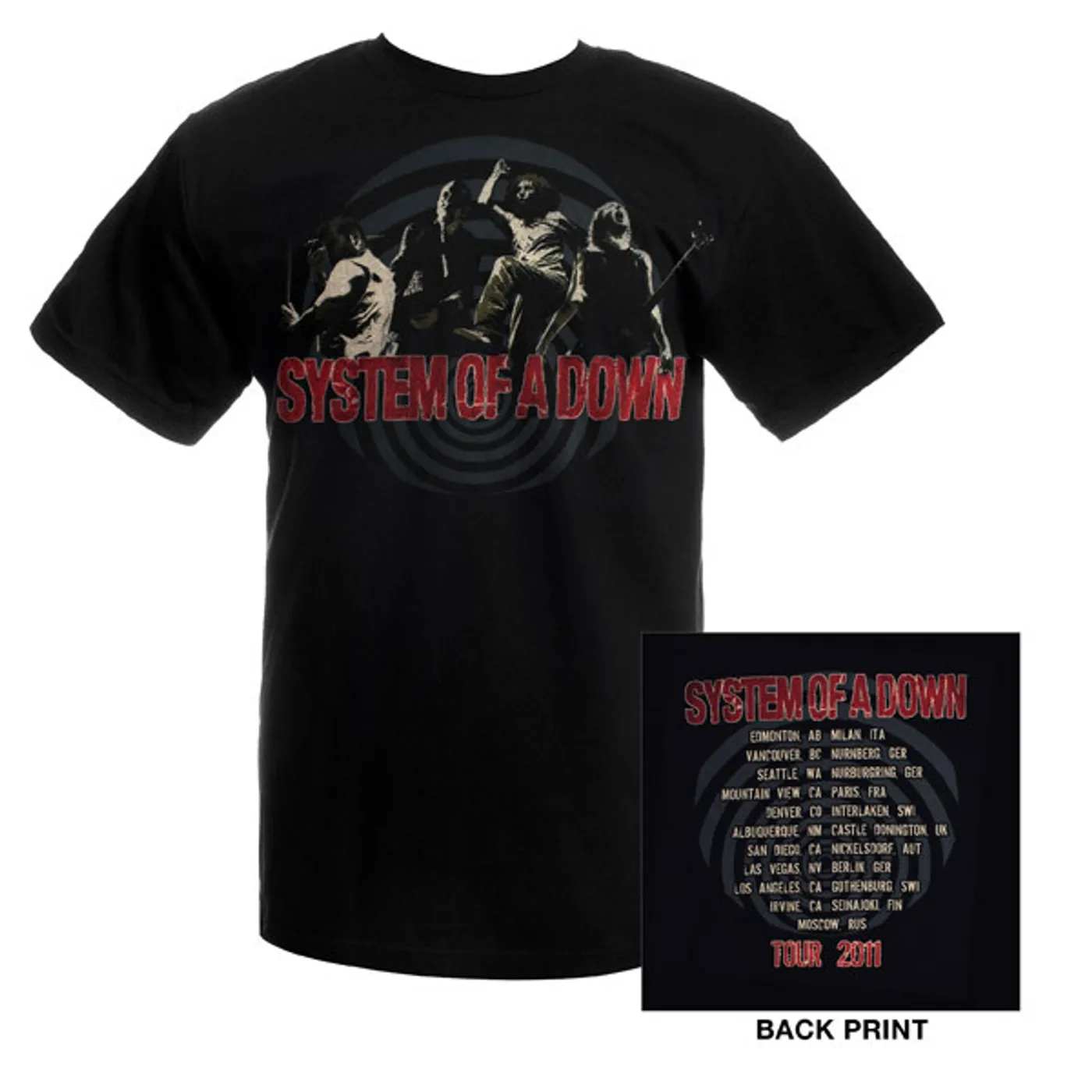 System Of A Down 2011 SOAD Band Photo Tour Tee