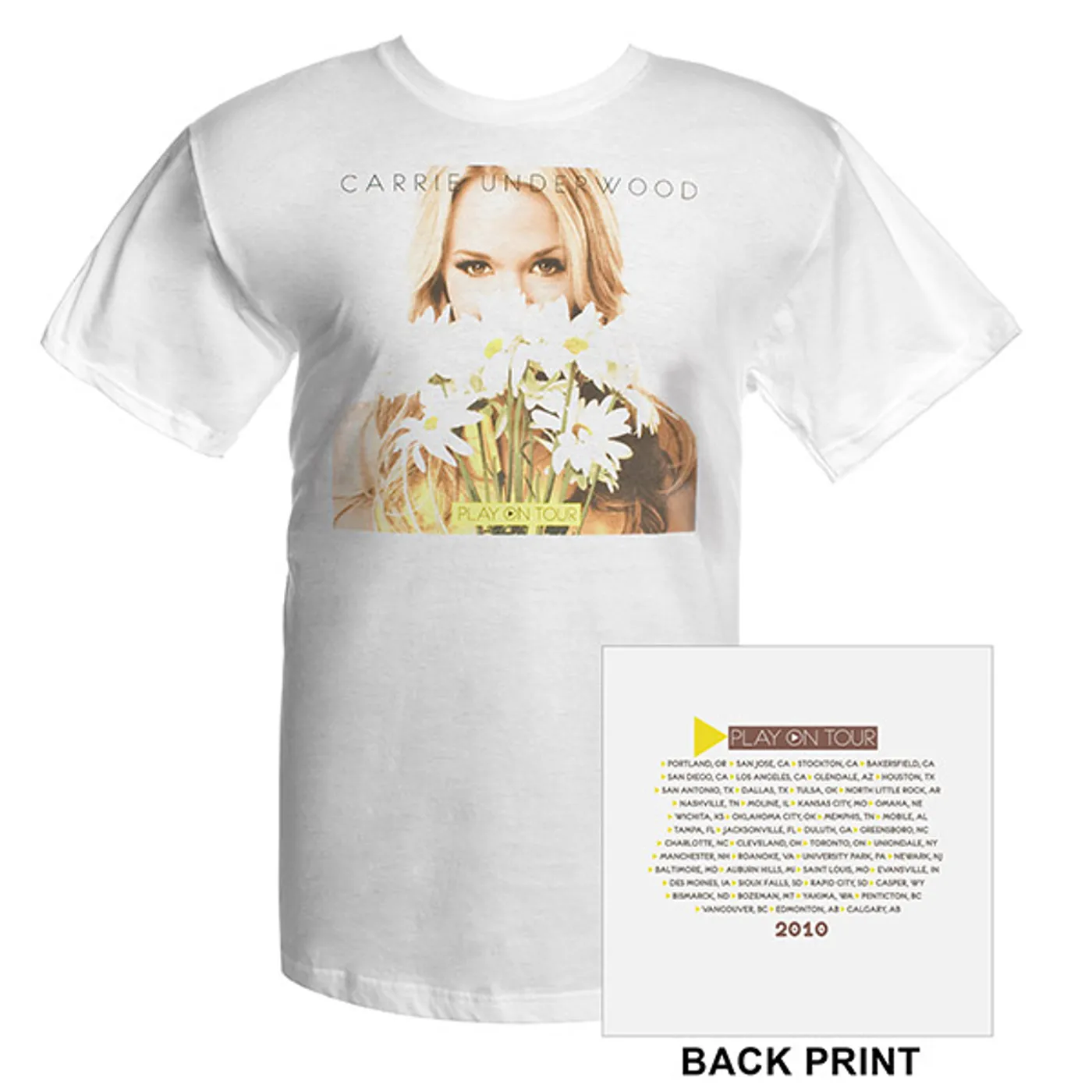 Carrie Underwood Official Play On Tour Daisy Photo Tee
