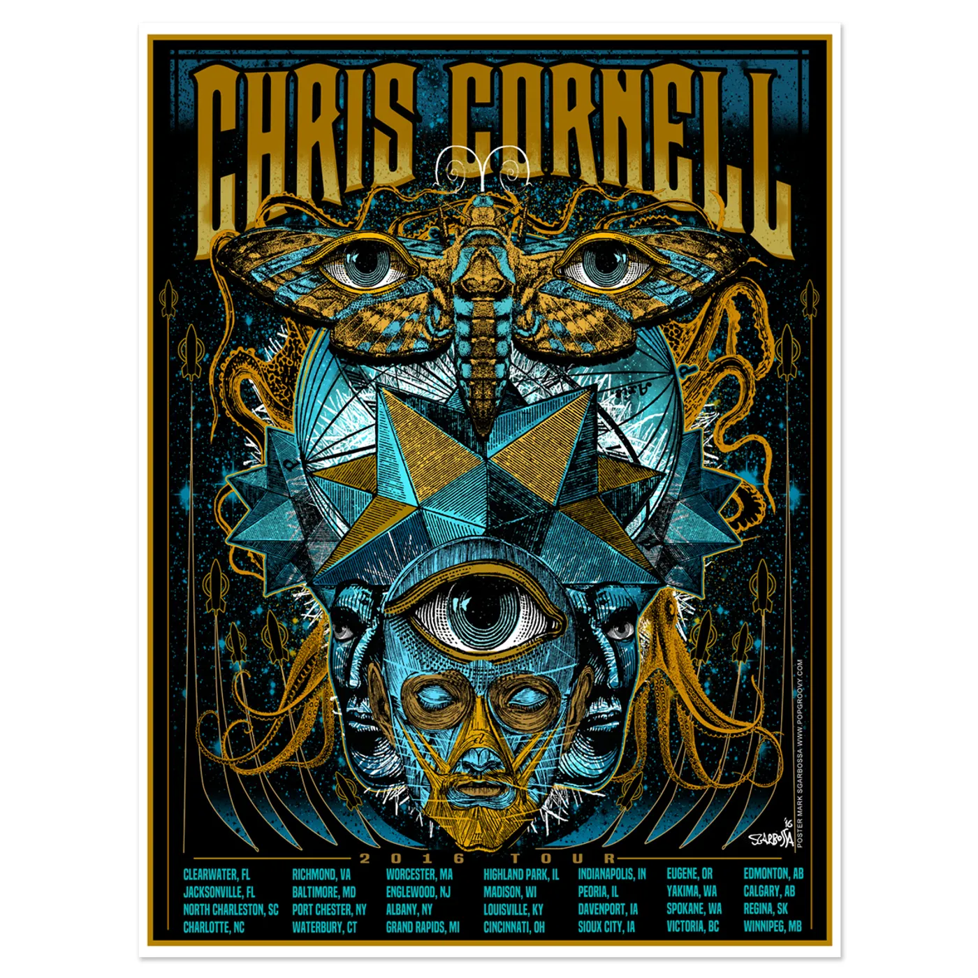 Chris Cornell 2016 Tour Poster