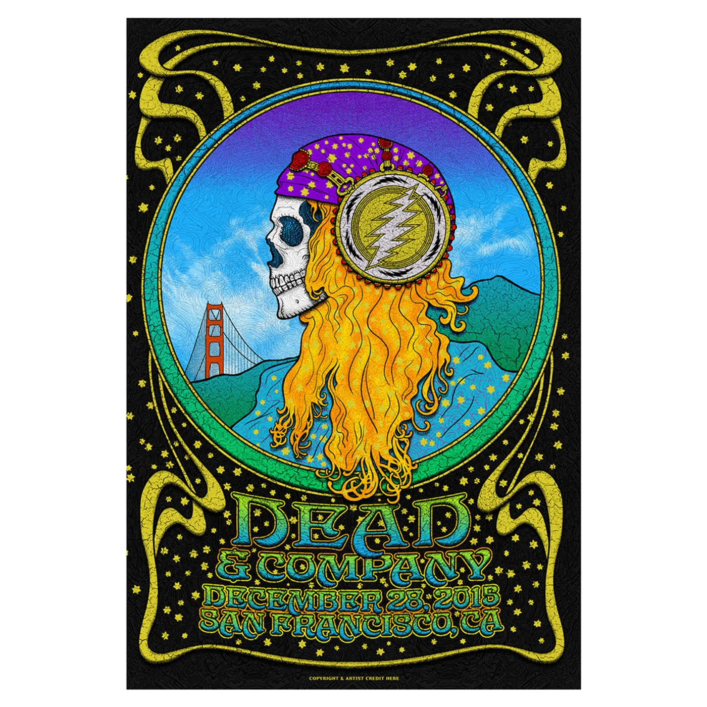 Dead & Company San Francisco, California Night 2 Exclusive Event Poster