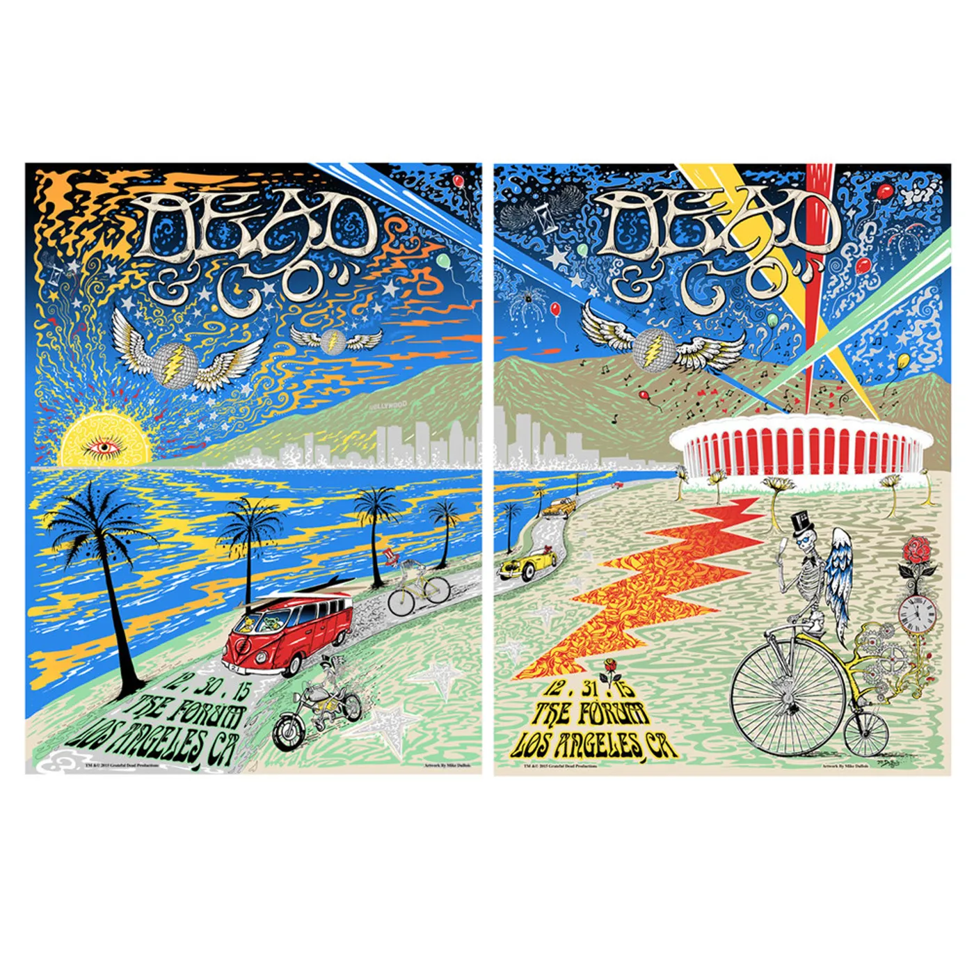 Dead & Company The Forum, Los Angeles Hand Signed Event Posters