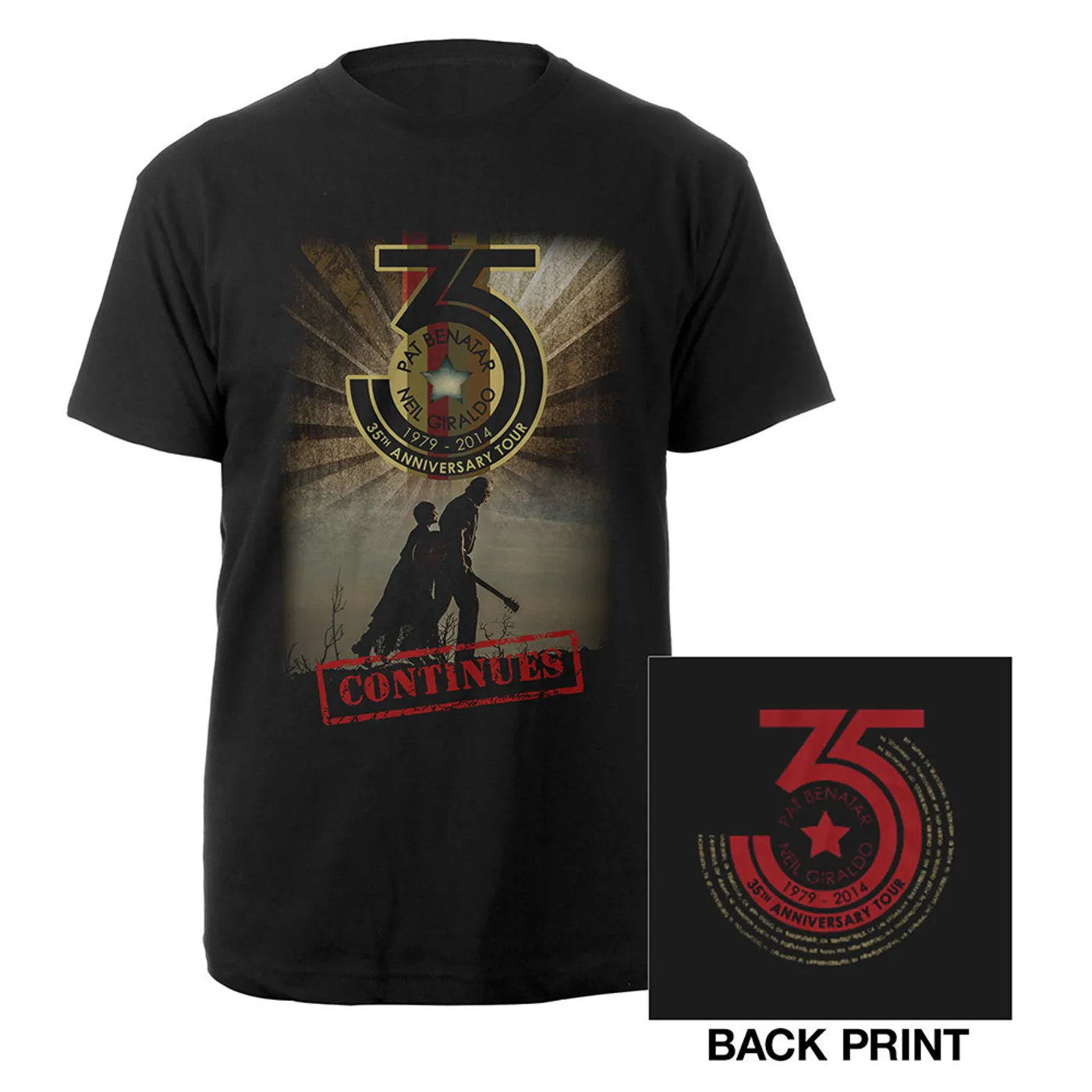 Pat Benatar & Neil Giraldo 35 Anniversary Tour shirt