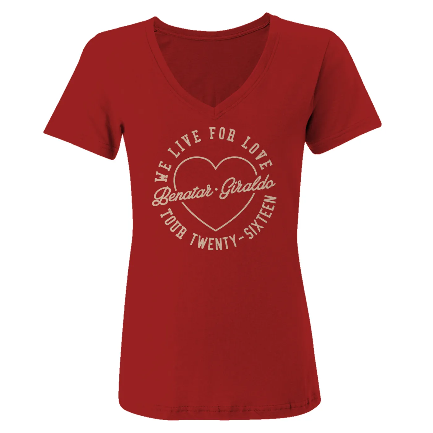 Pat Benatar We Live for Love ladies tee