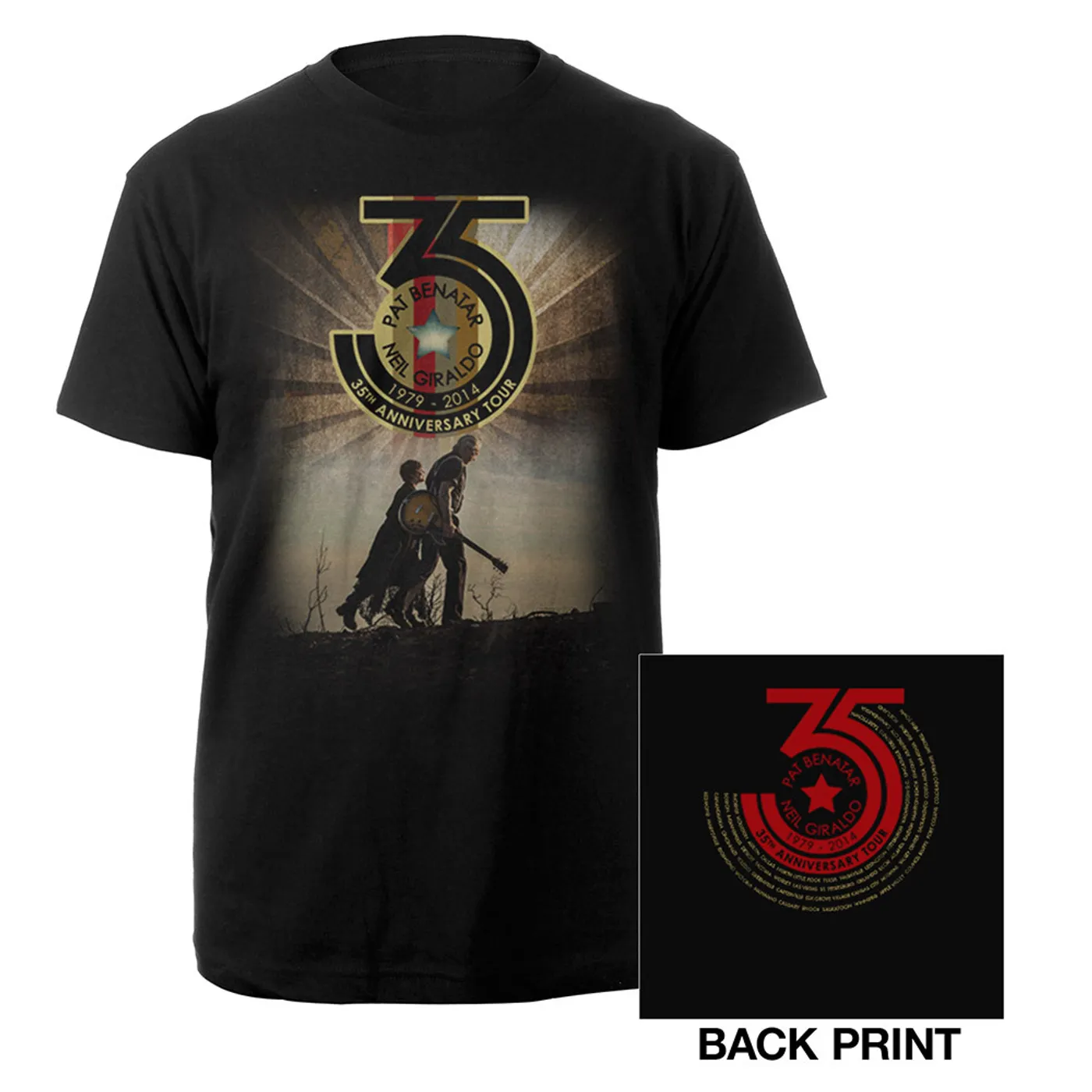 Pat Benatar & Neil Giraldo 35 Anniversary Tour shirt