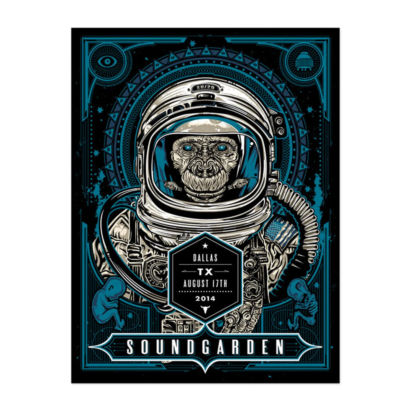 Soundgarden August 17th 2014 Dallas Event Poster