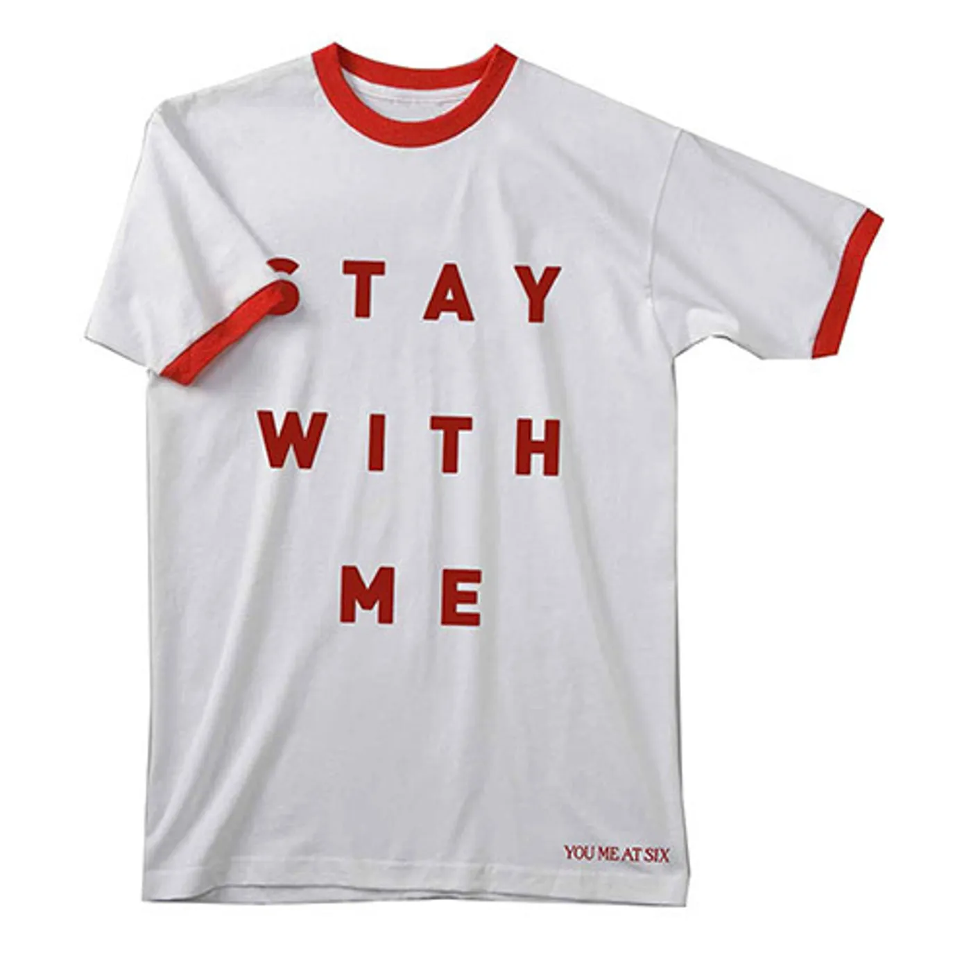 You Me At Six Stay With Me Red/White Ringer T-shirt