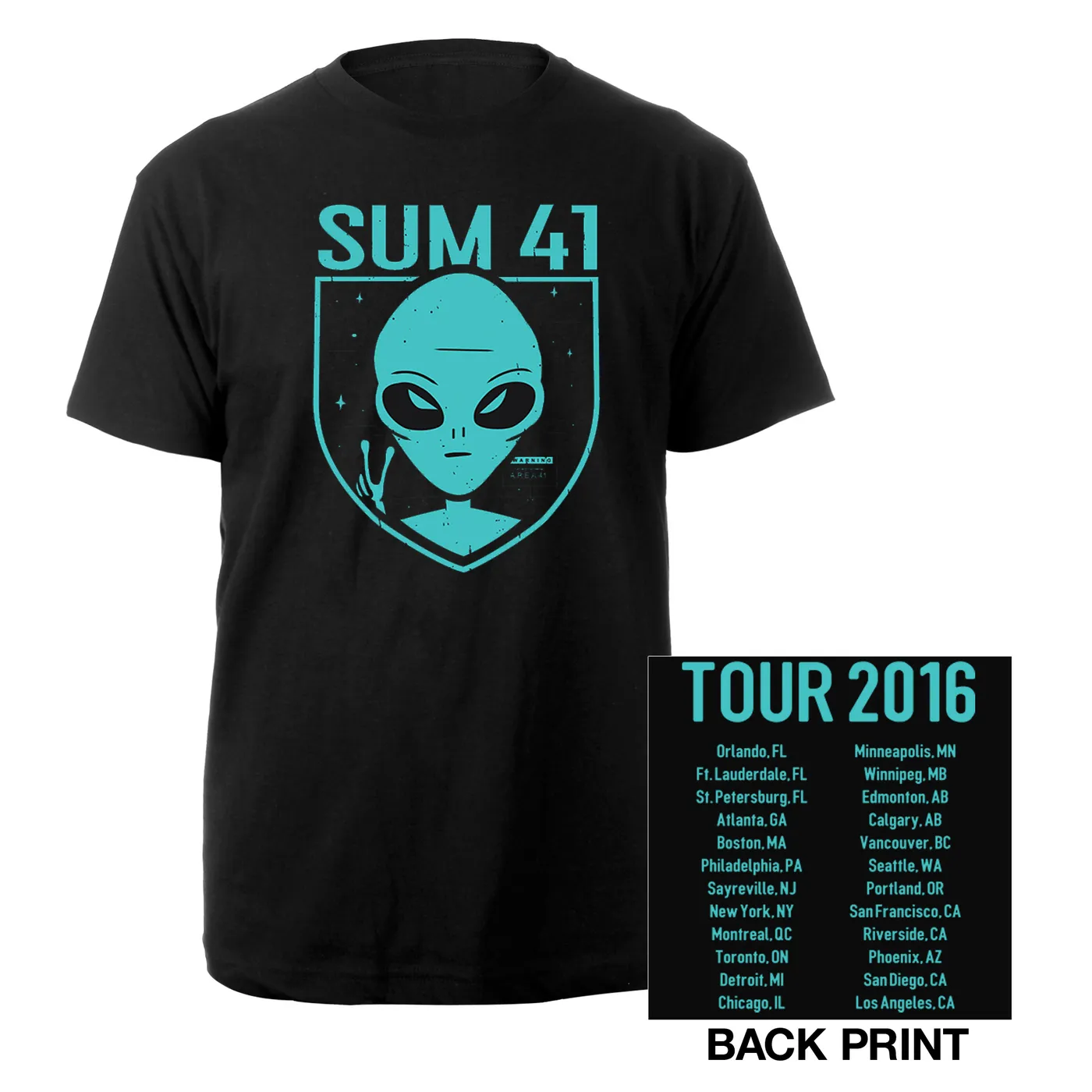 Sum 41 Black Alien Tee