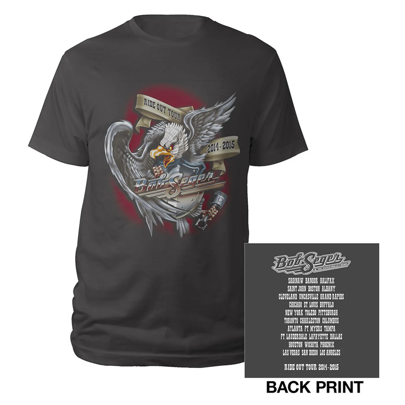 Bob Seger & The Silver Bullet Band Ride Out Tour Shirt