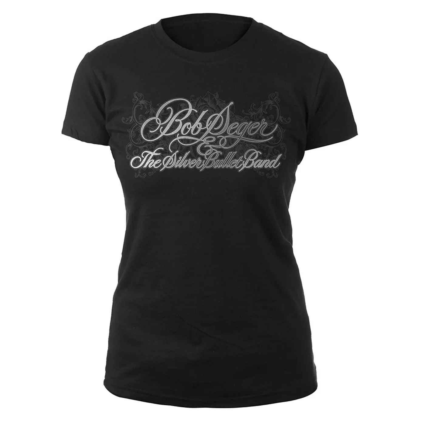 Bob Seger & The Silver Bullet Band Classic Logo Women's Roses Tee