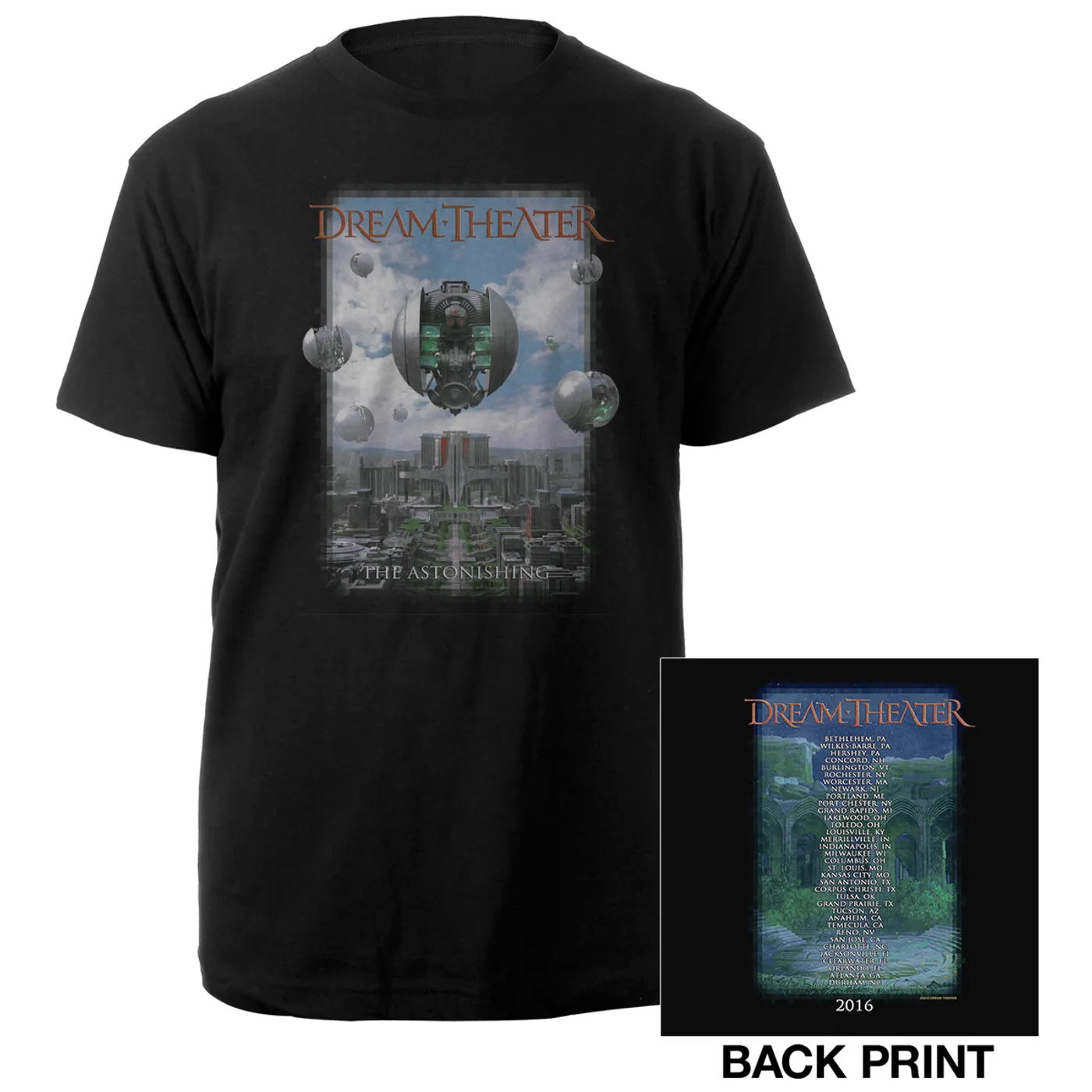 Dream Theater The Astonishing Album Cover 2016 US Fall Tour Tee