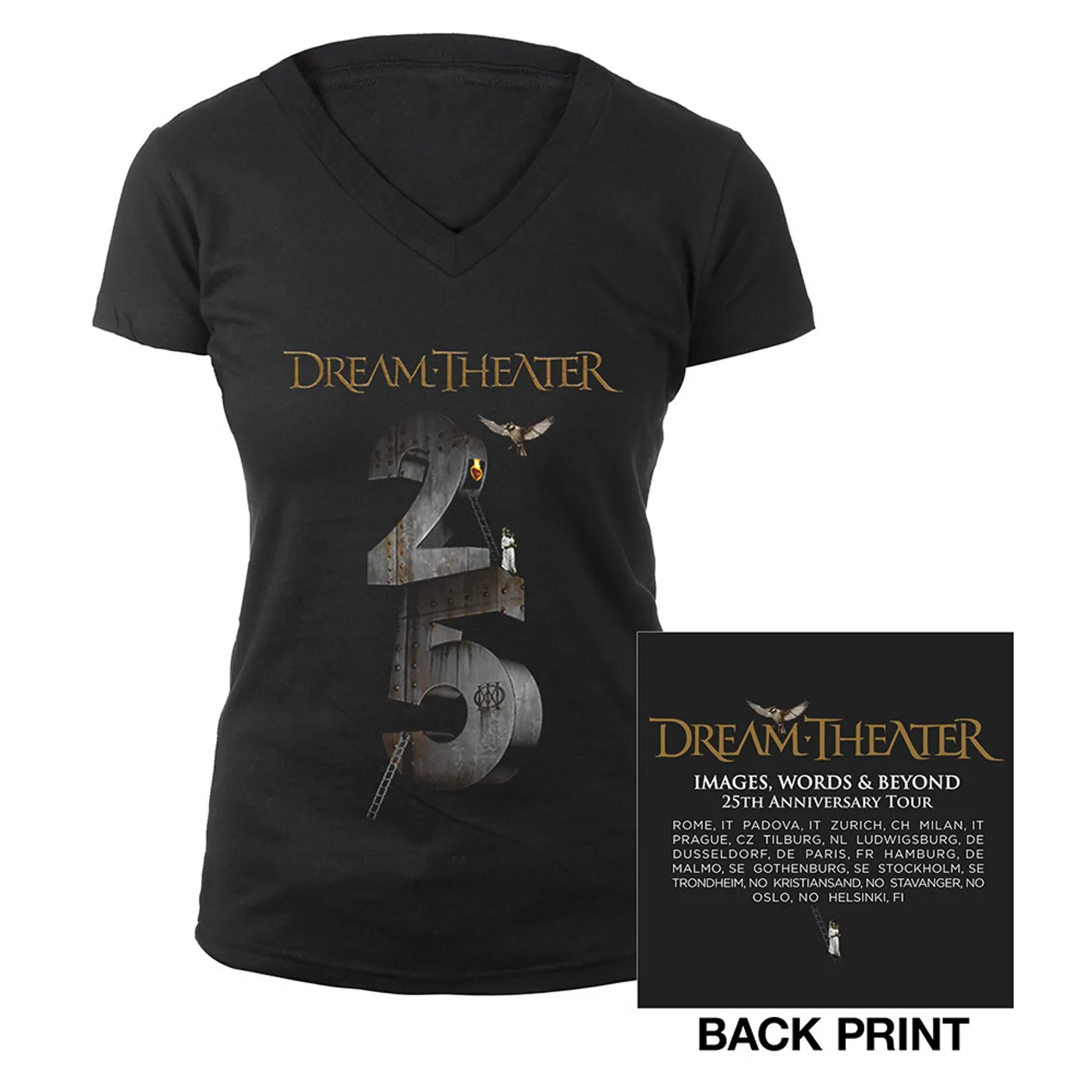 Dream Theater Women’s Images and Words 25th Anniversary 2017 EU Tour Tee