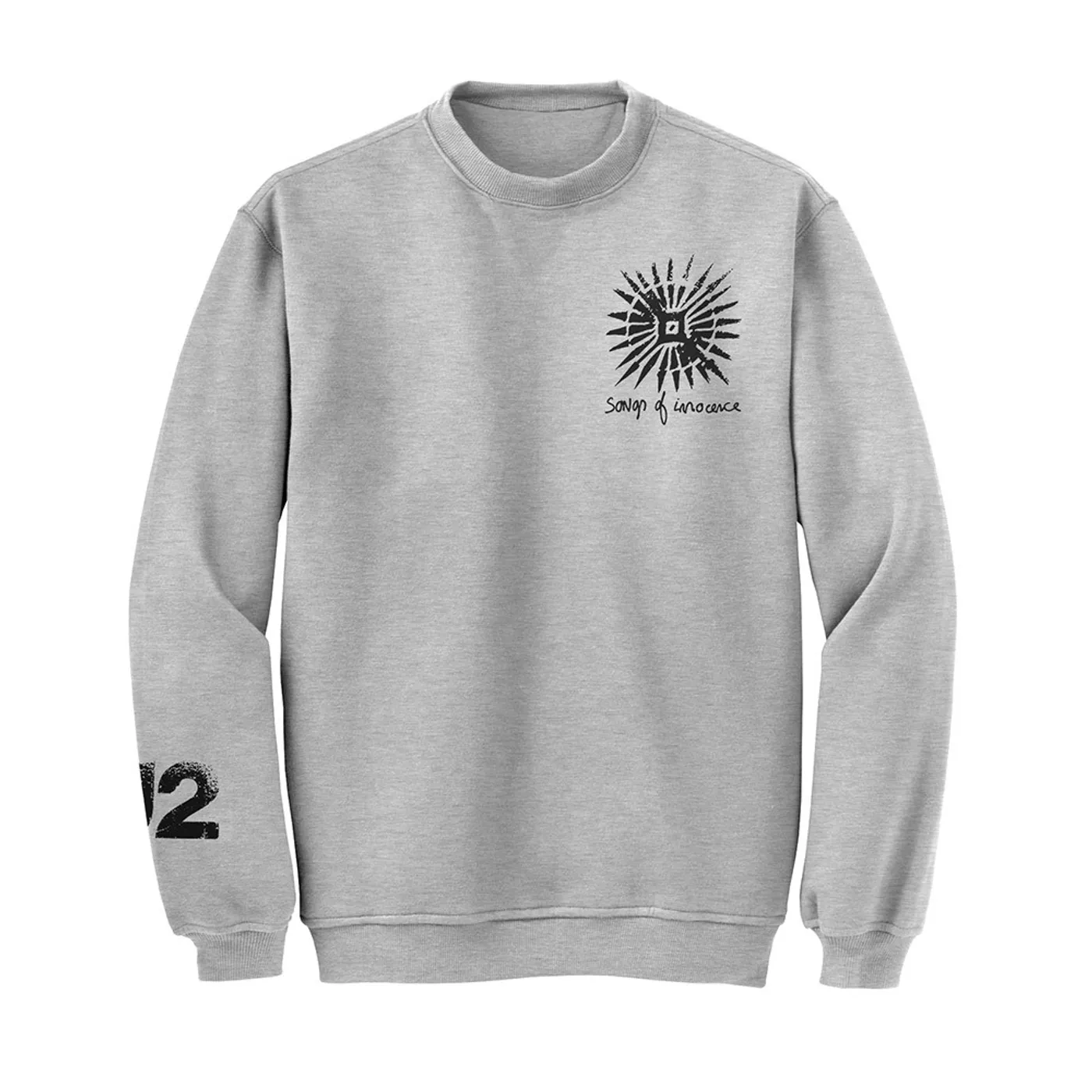 U2 Songs Of Innocence Pull Over Crew Sweatshirt (Grey)