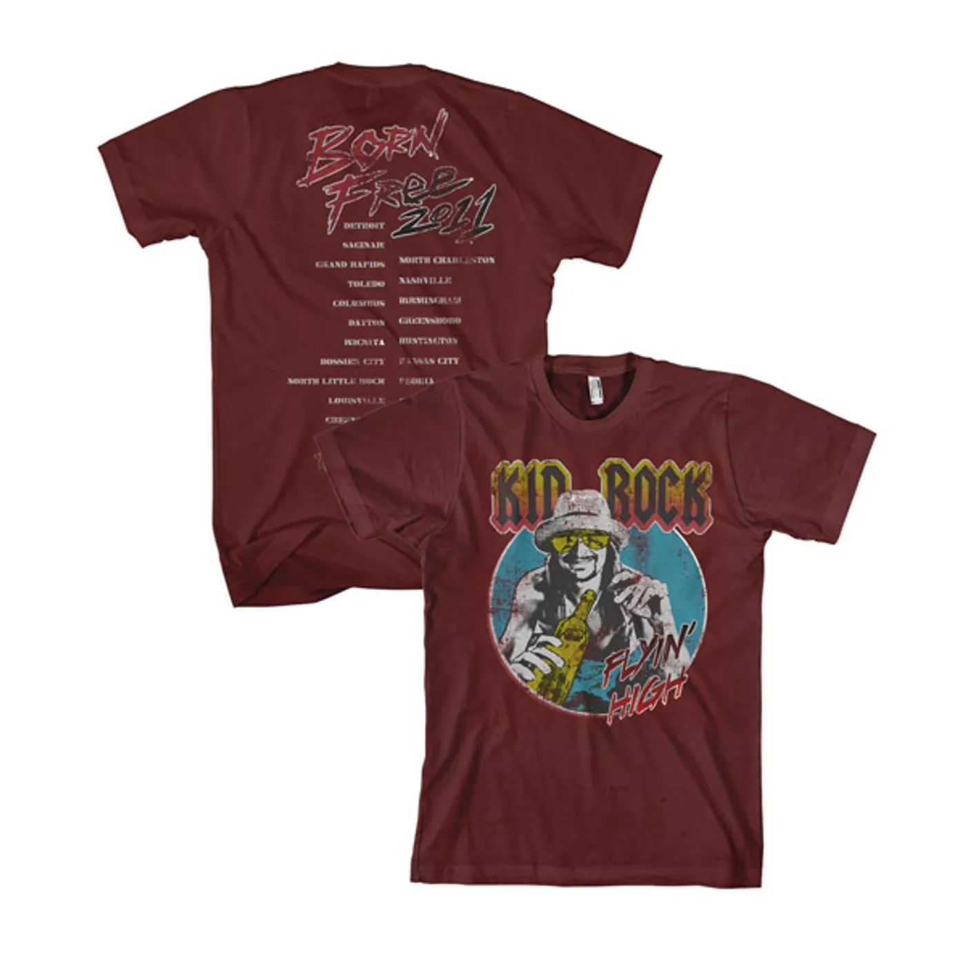 Kid Rock Red Flyin' High Tour Tee