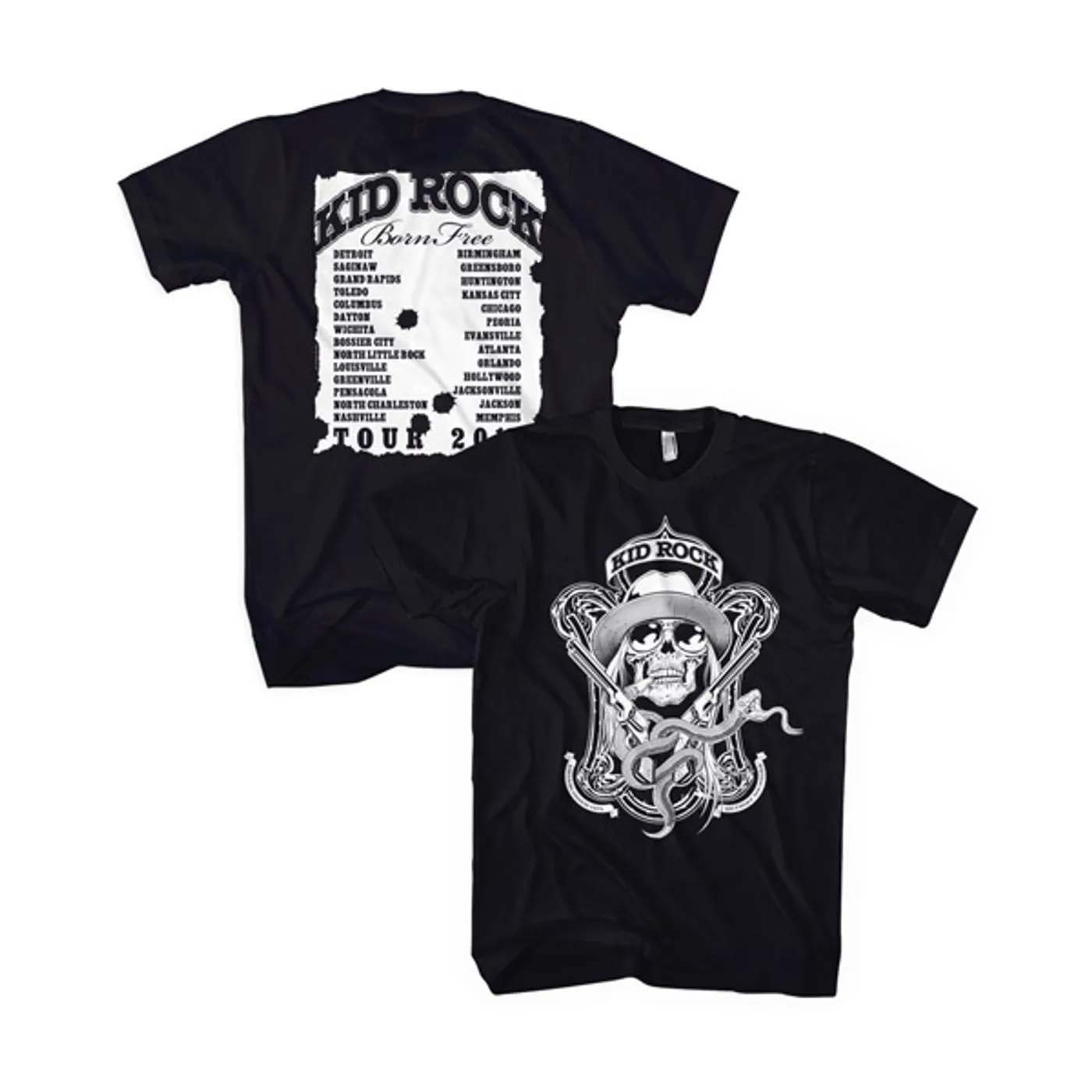 Kid Rock Guns and Skull Tour Tee