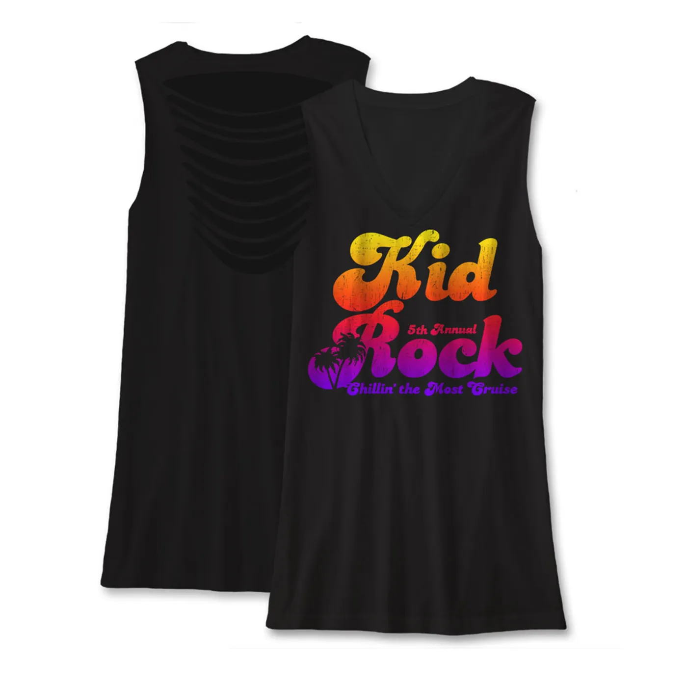 Kid Rock Chillin' The Most 2014 Ladies V Neck Tank Top