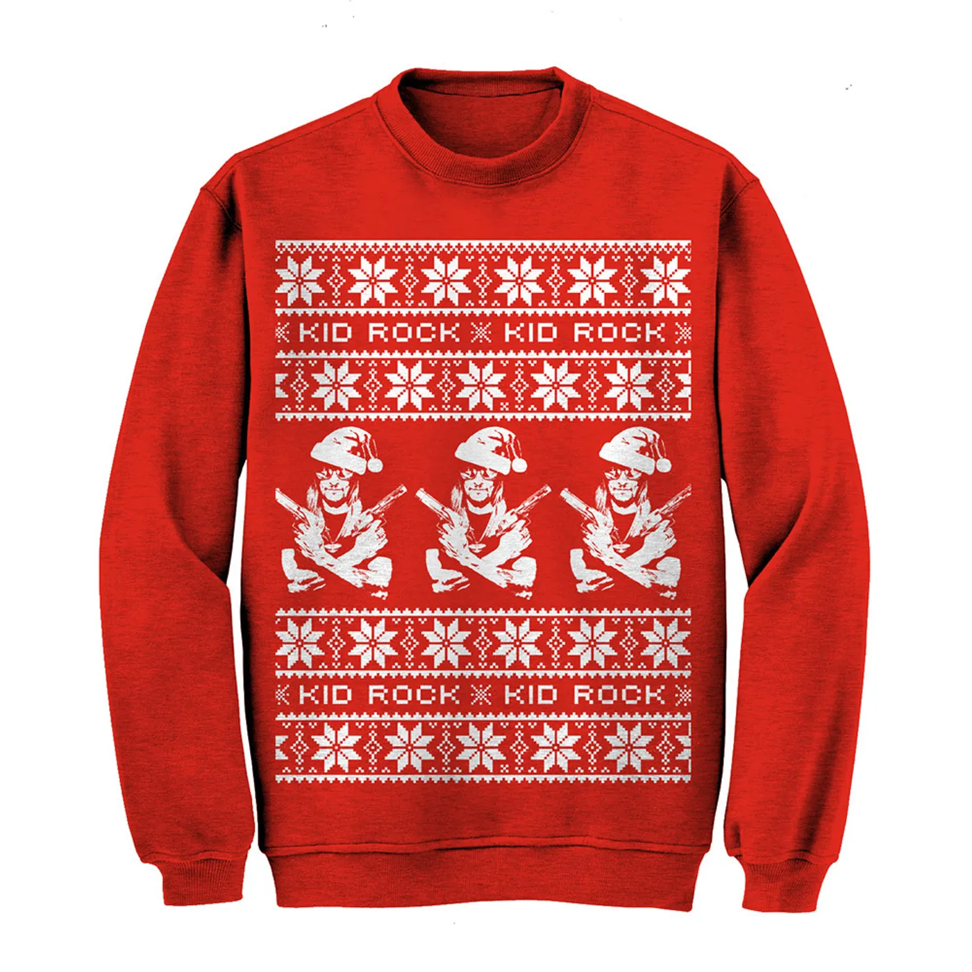 Kid Rock Guns Holiday Sweatshirt Red