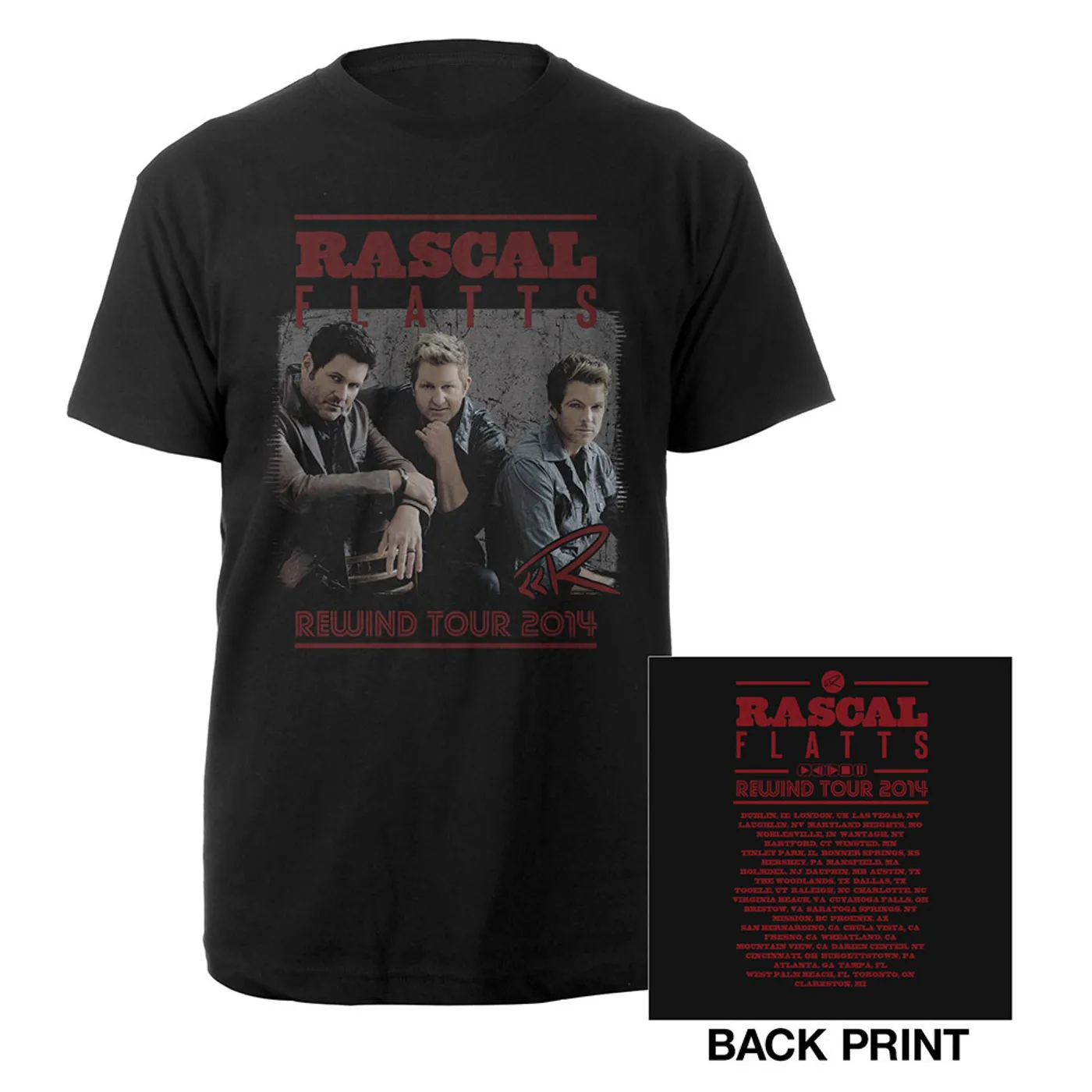 Rascal Flatts Rewind Tour Tee