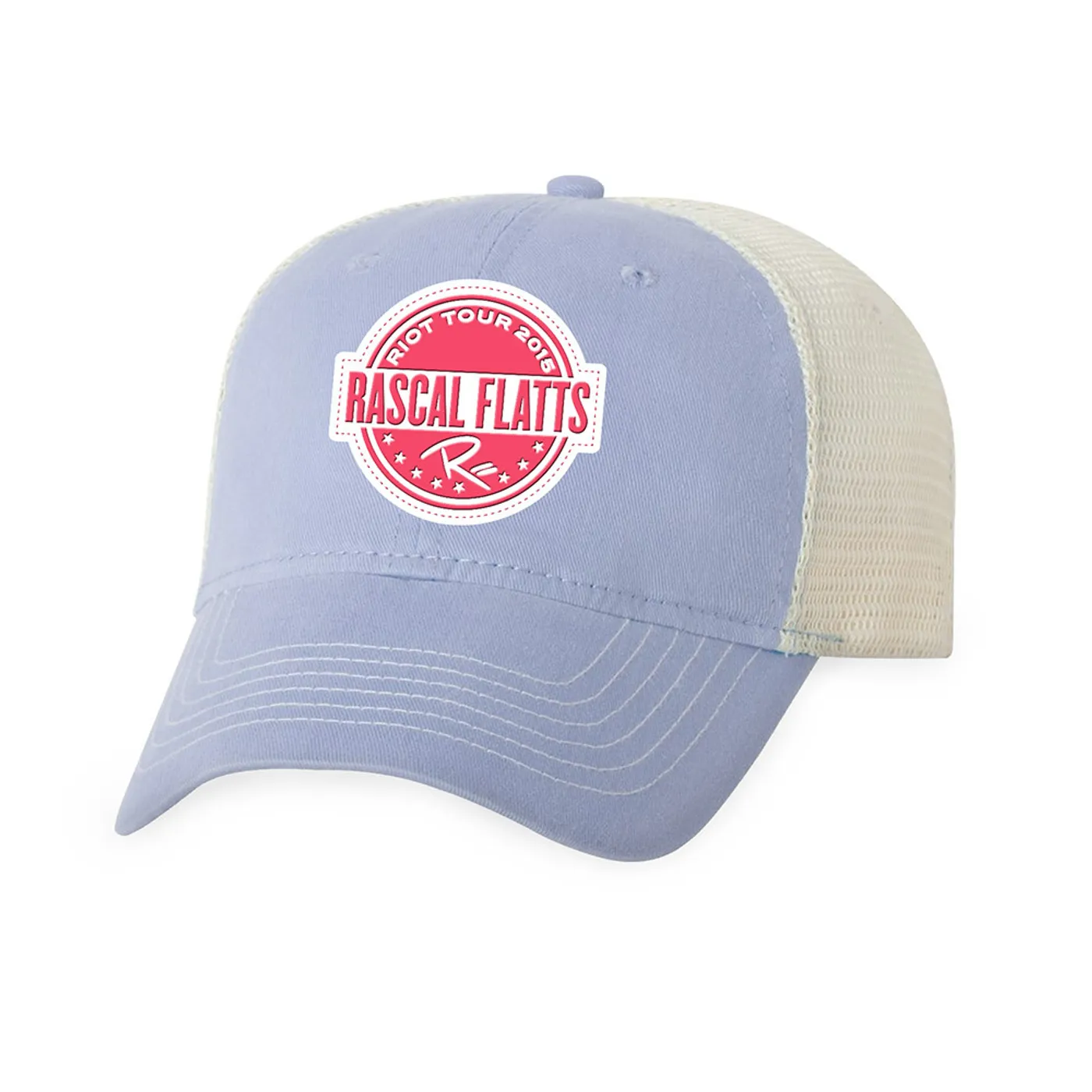 Rascal Flatts Riot Tour Pale Blue Trucker Hat