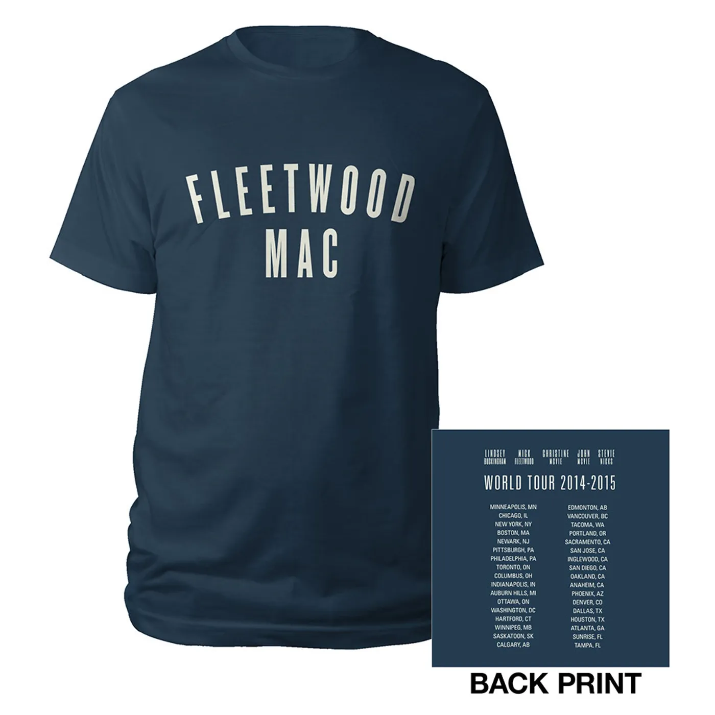 Fleetwood Mac On With The Show Tour Logo Tee