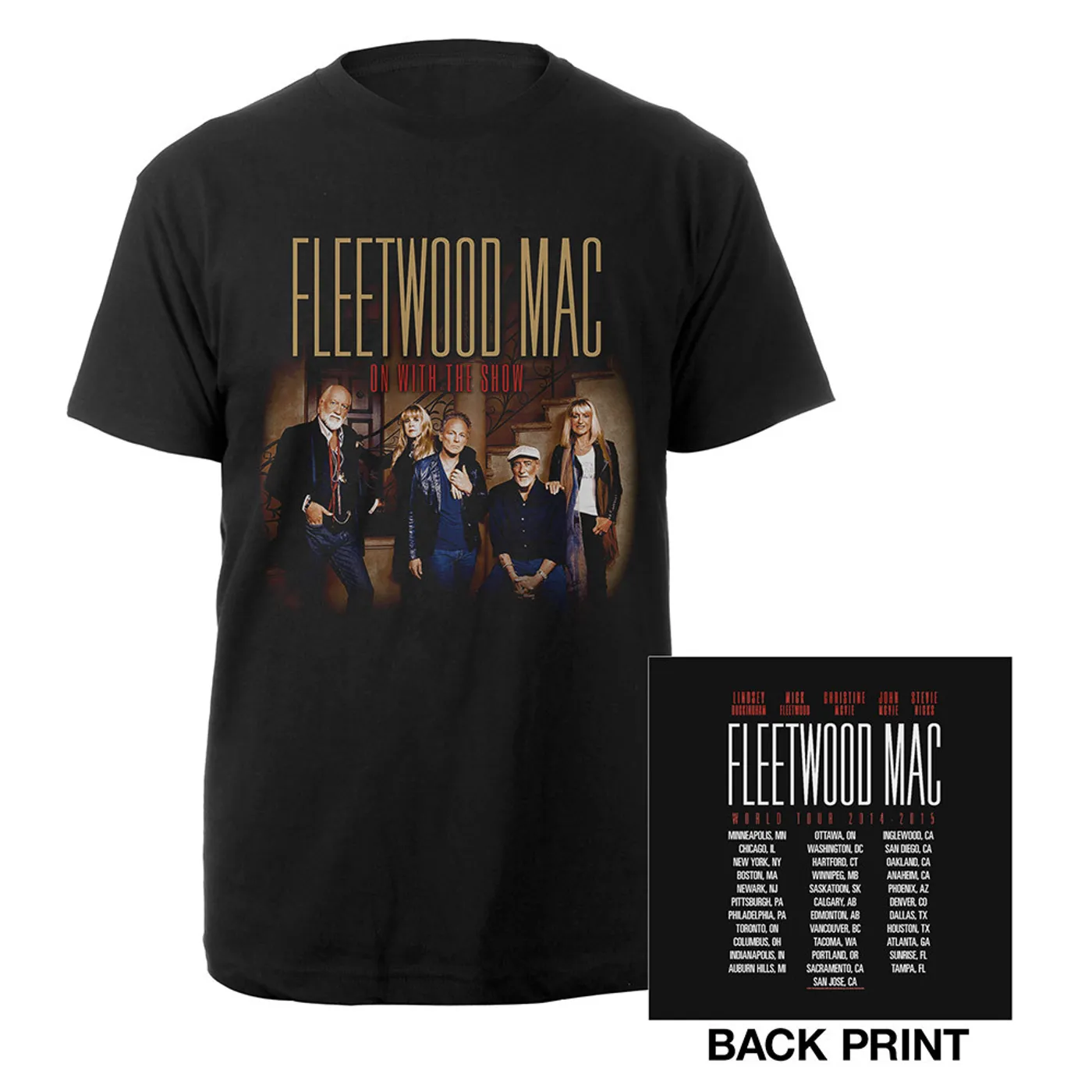 Official Fleetwood Mac On With The Show Tour Tee