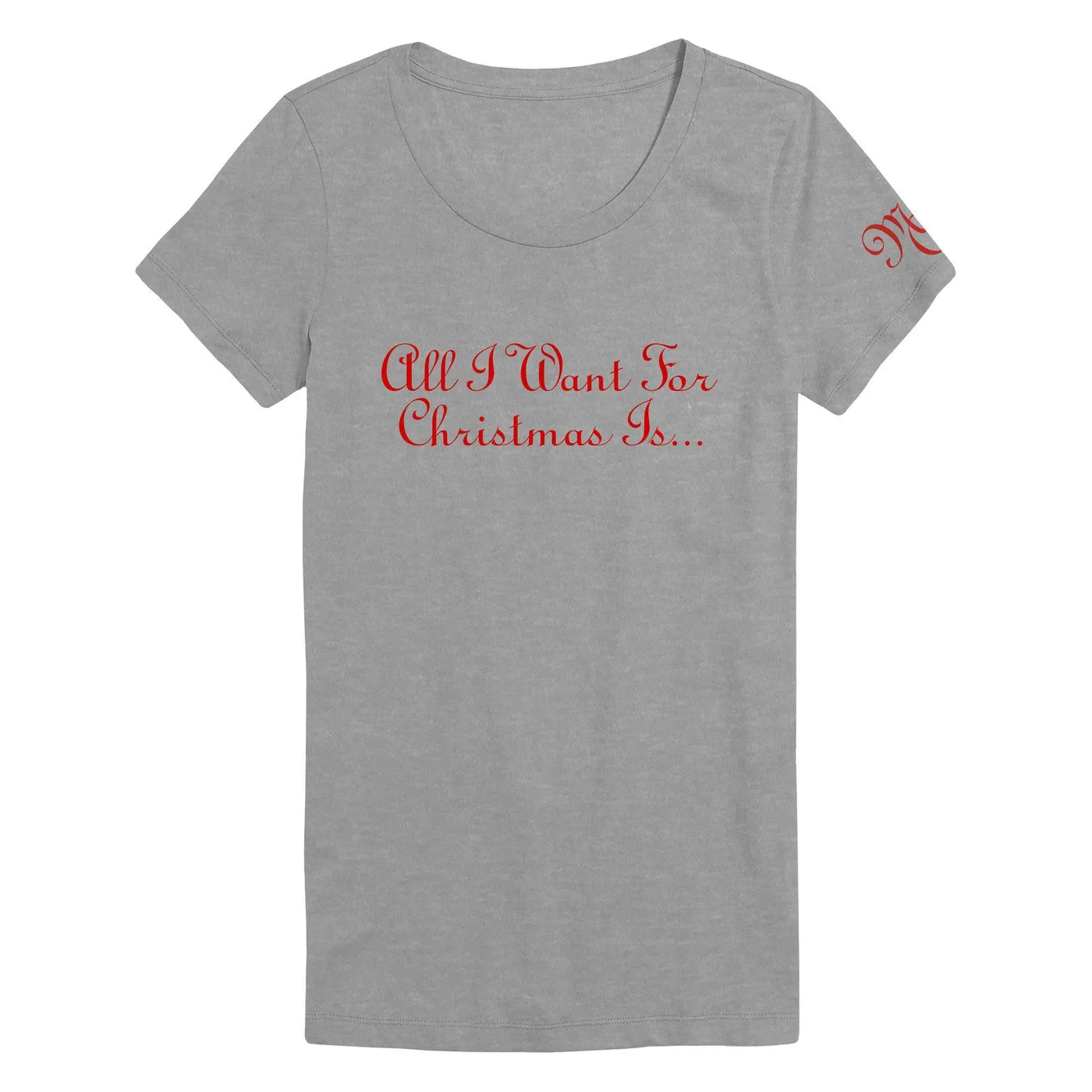 Mariah Carey All I Want For Christmas Is... Caricature Ladies Short Sleeve Tee