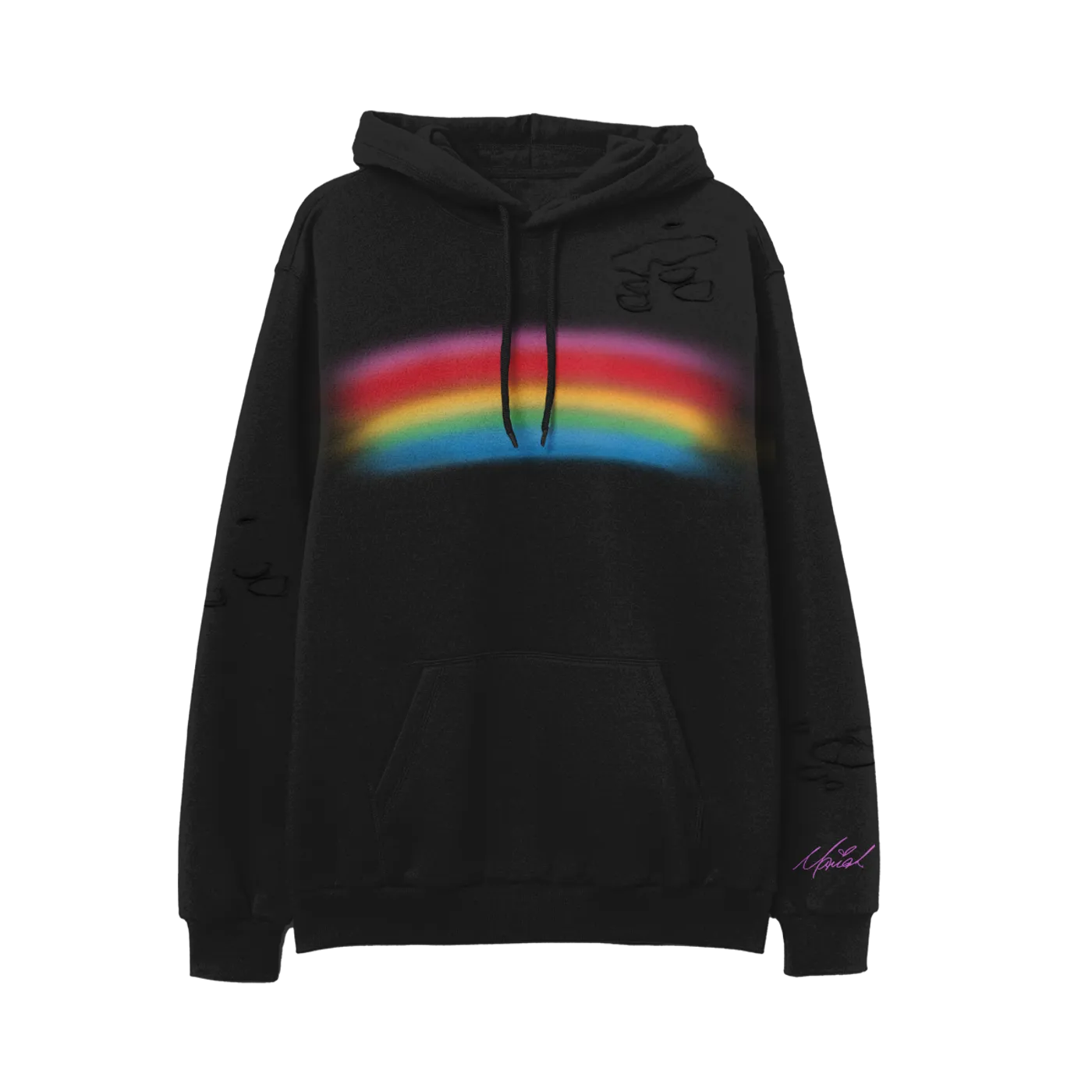 Mariah Carey Vintage Distressed Rainbow Airbrush Pullover Hoodie