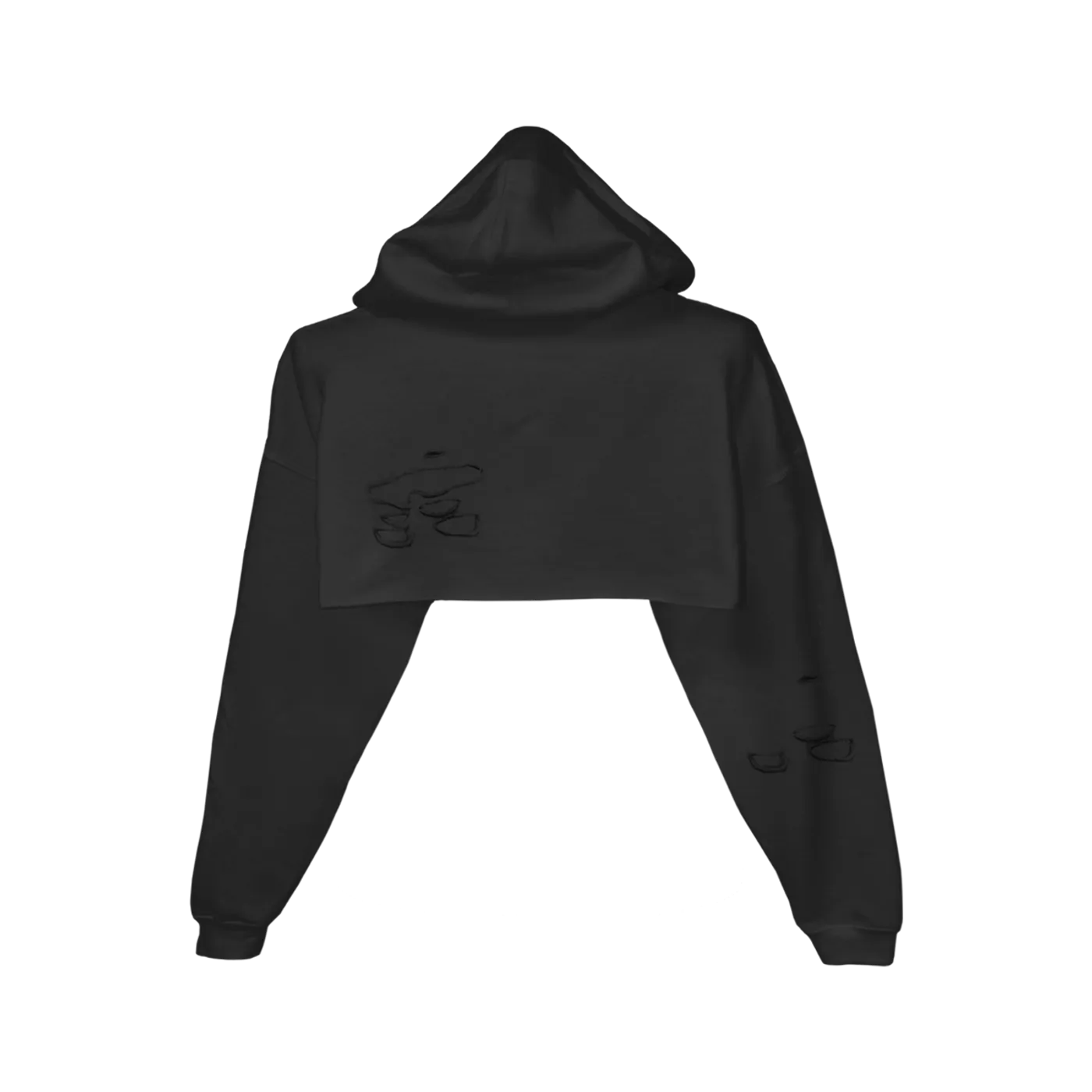 Mariah Carey Obsessed Crop Hoodie - Black