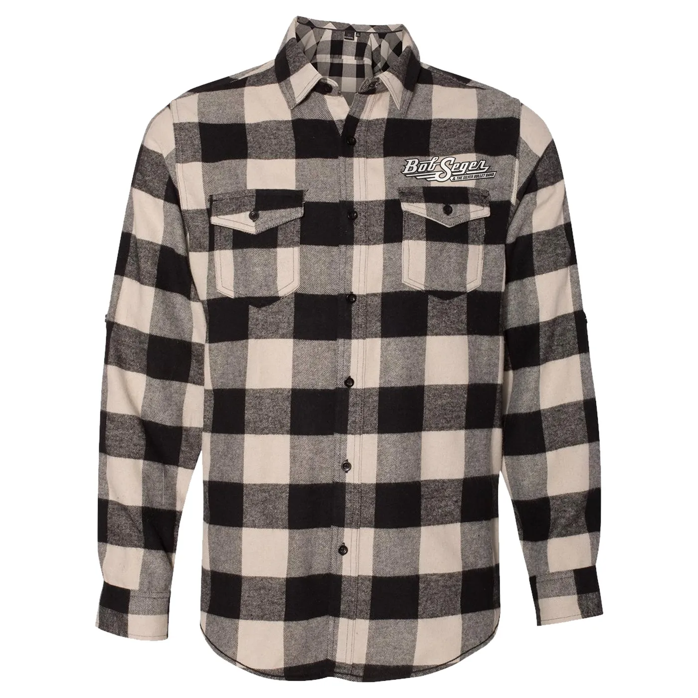 Bob Seger & The Silver Bullet Band Rock & Roll Never Forgets Flannel Shirt