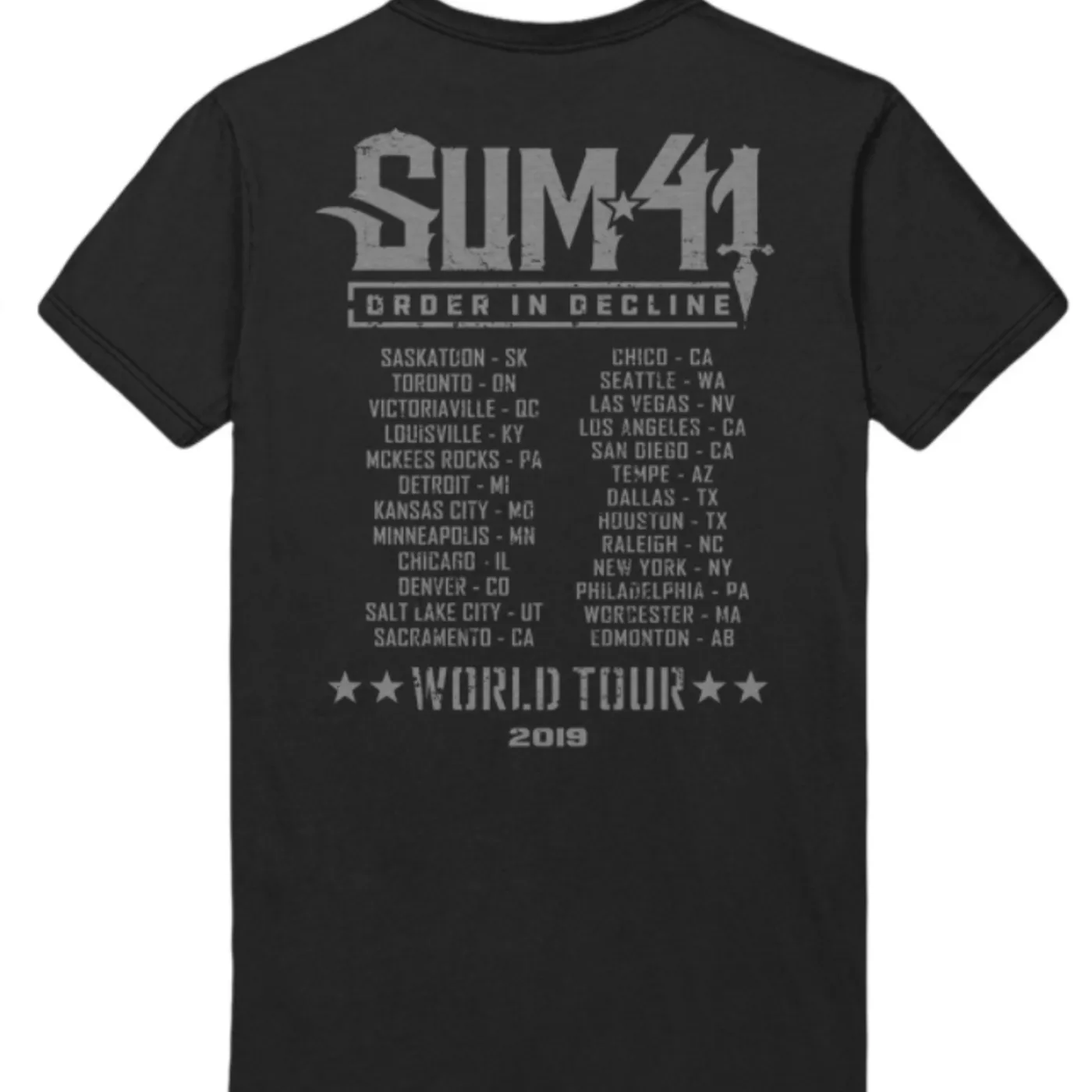 Sum 41 Order In Decline Star/Skull Logo Tee