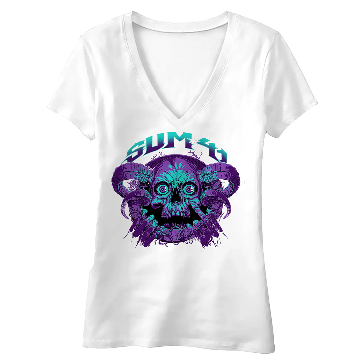 Sum 41 Women's V-Neck Purple Rage Tee