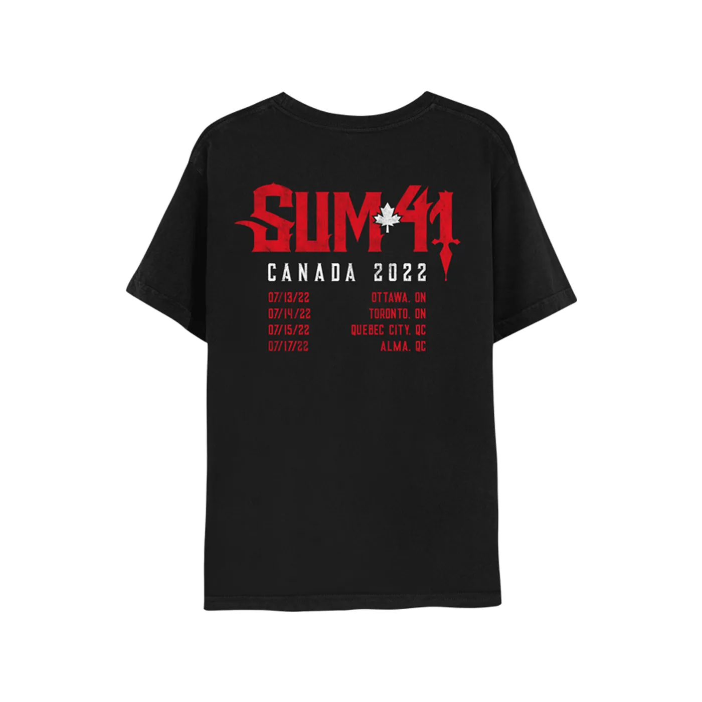 Sum 41 Canada 2022 Maple Leaf Itin Tee